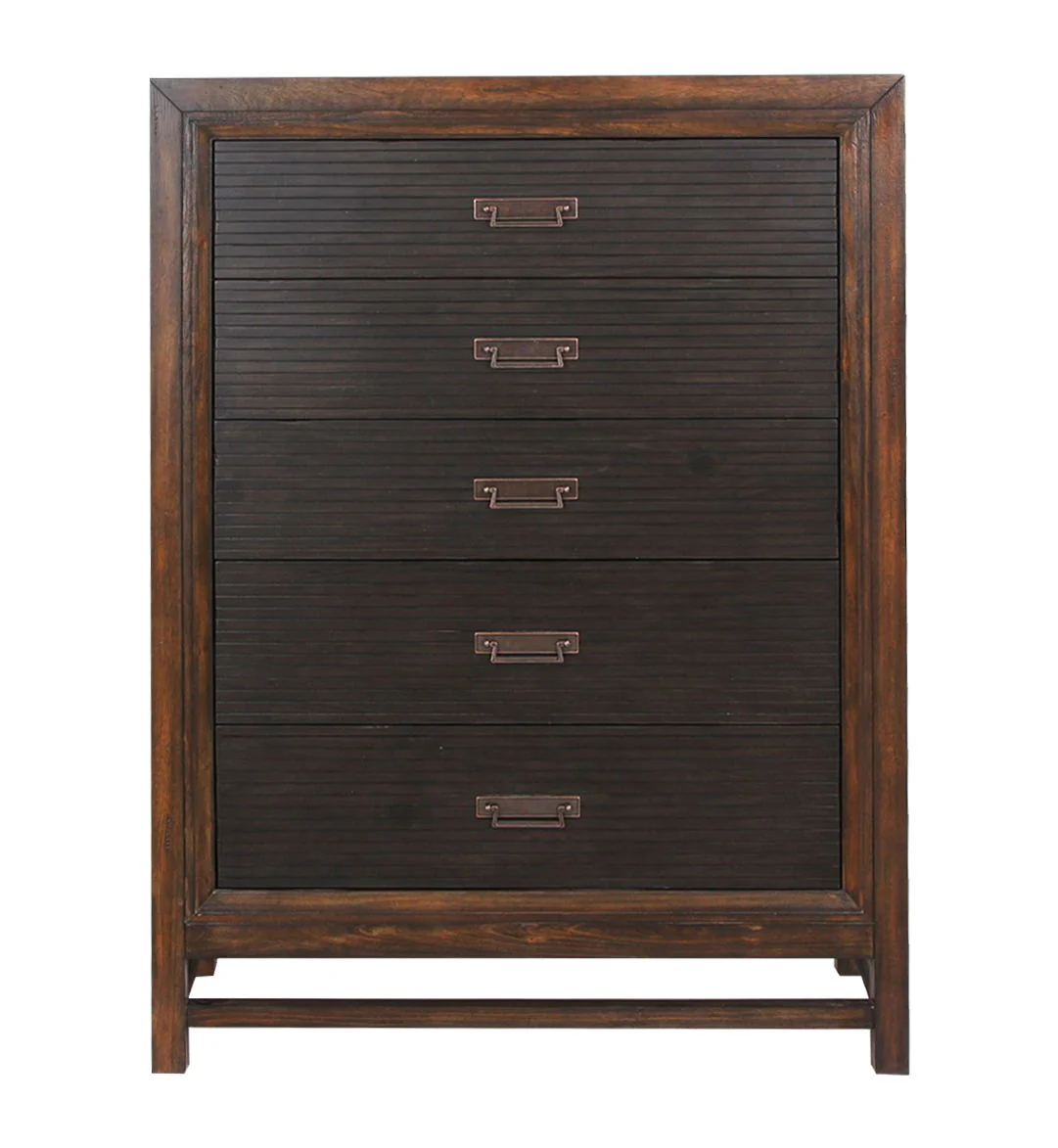5 Drawer Chest, 2 Tone - Brown - Image 6