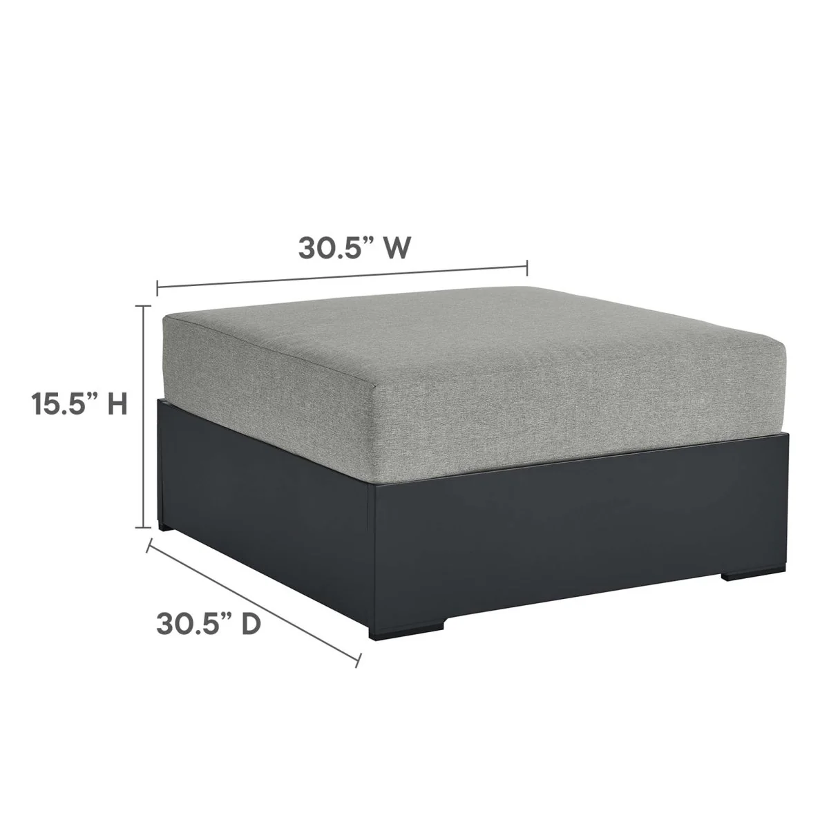 5-Piece Aluminum Outdoor Sectional Sofa Set with Cushions for Patio, Deck and Backyard - Image 17