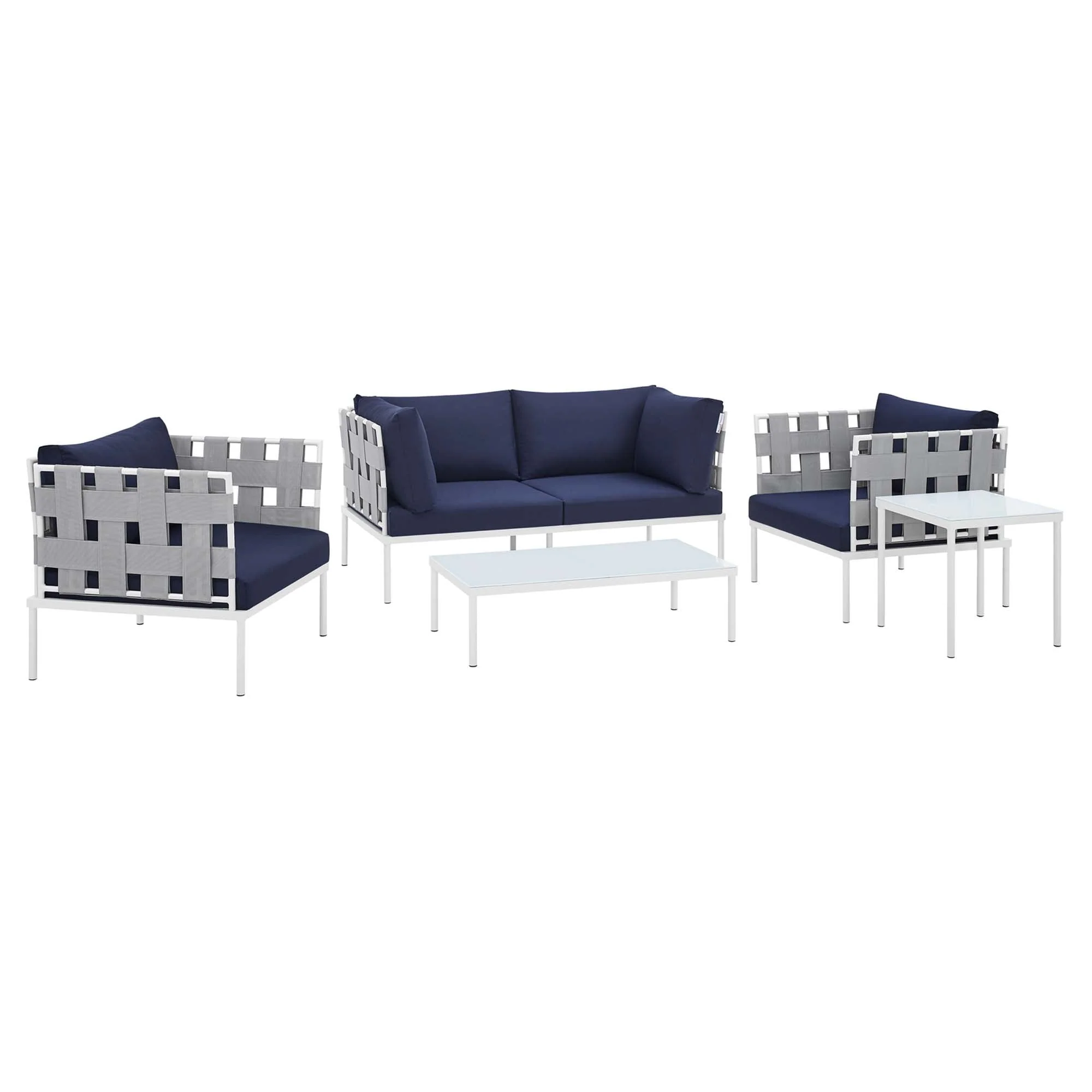 5-Piece Aluminum Patio Furniture Set with Sunbrella Cushions for Outdoor Living