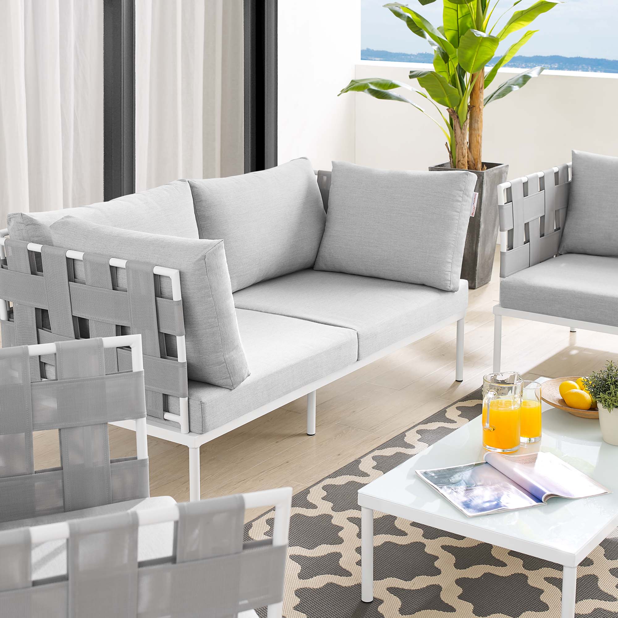 5-Piece Aluminum Patio Furniture Set with Sunbrella Cushions for Outdoor Living - Image 19