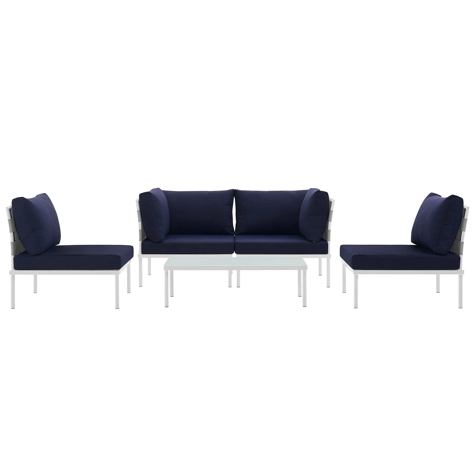 5-Piece Aluminum Patio Sectional Sofa Set with Cushions for Outdoor Living and Relaxation - Image 13