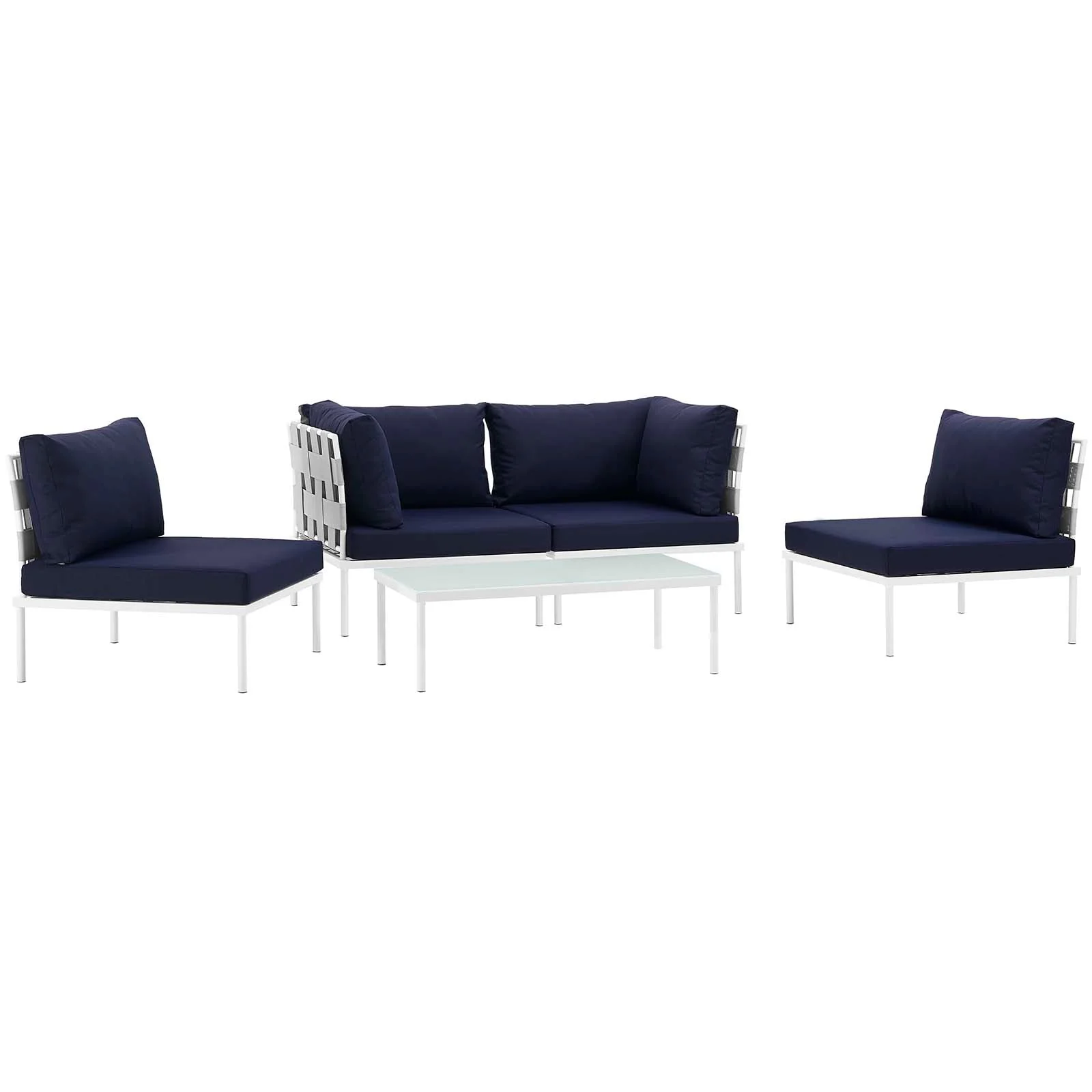 5-Piece Aluminum Patio Sectional Sofa Set with Cushions for Outdoor Living and Relaxation - Image 8