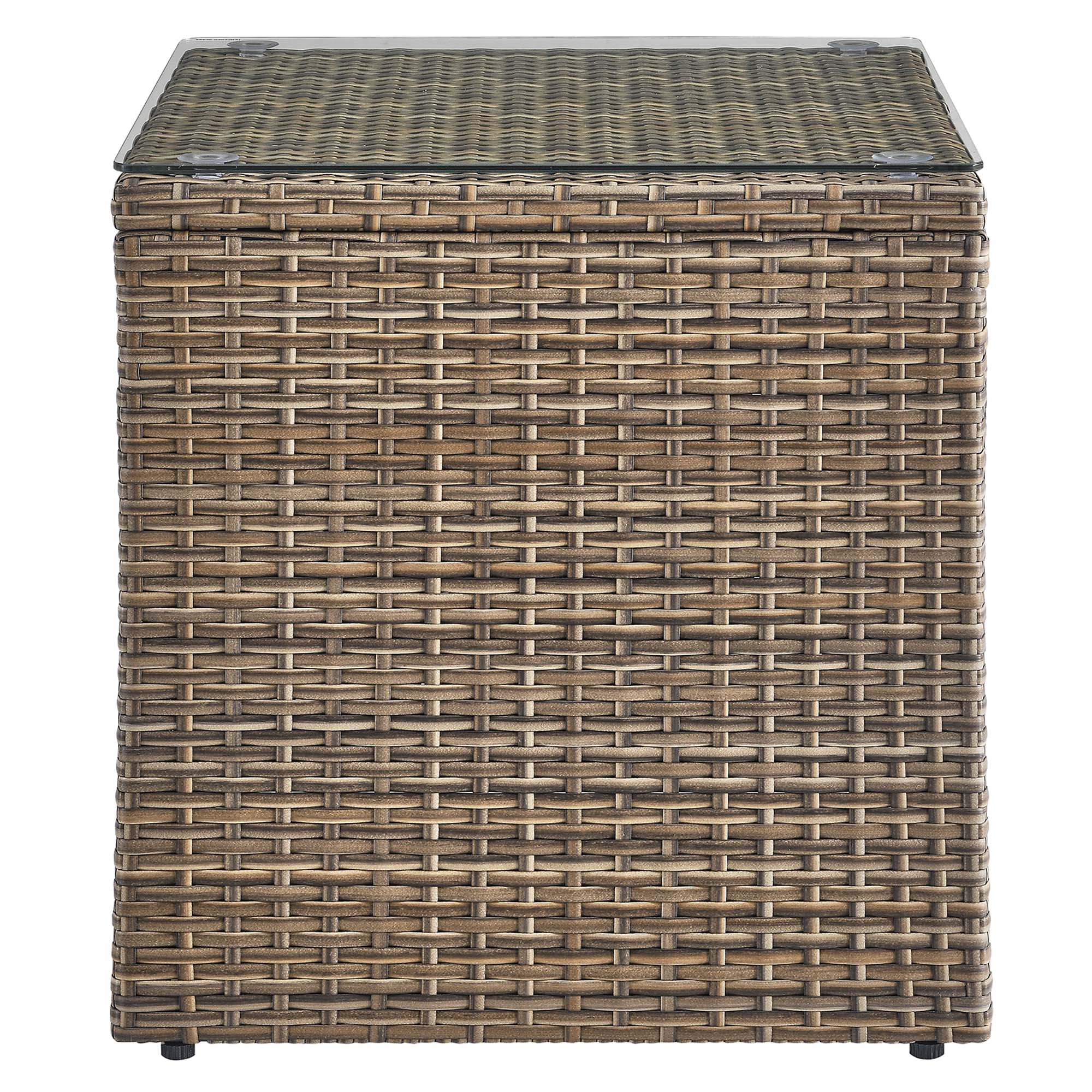 5-Piece Cappuccino White Wicker Rattan Patio Furniture Set - Image 13