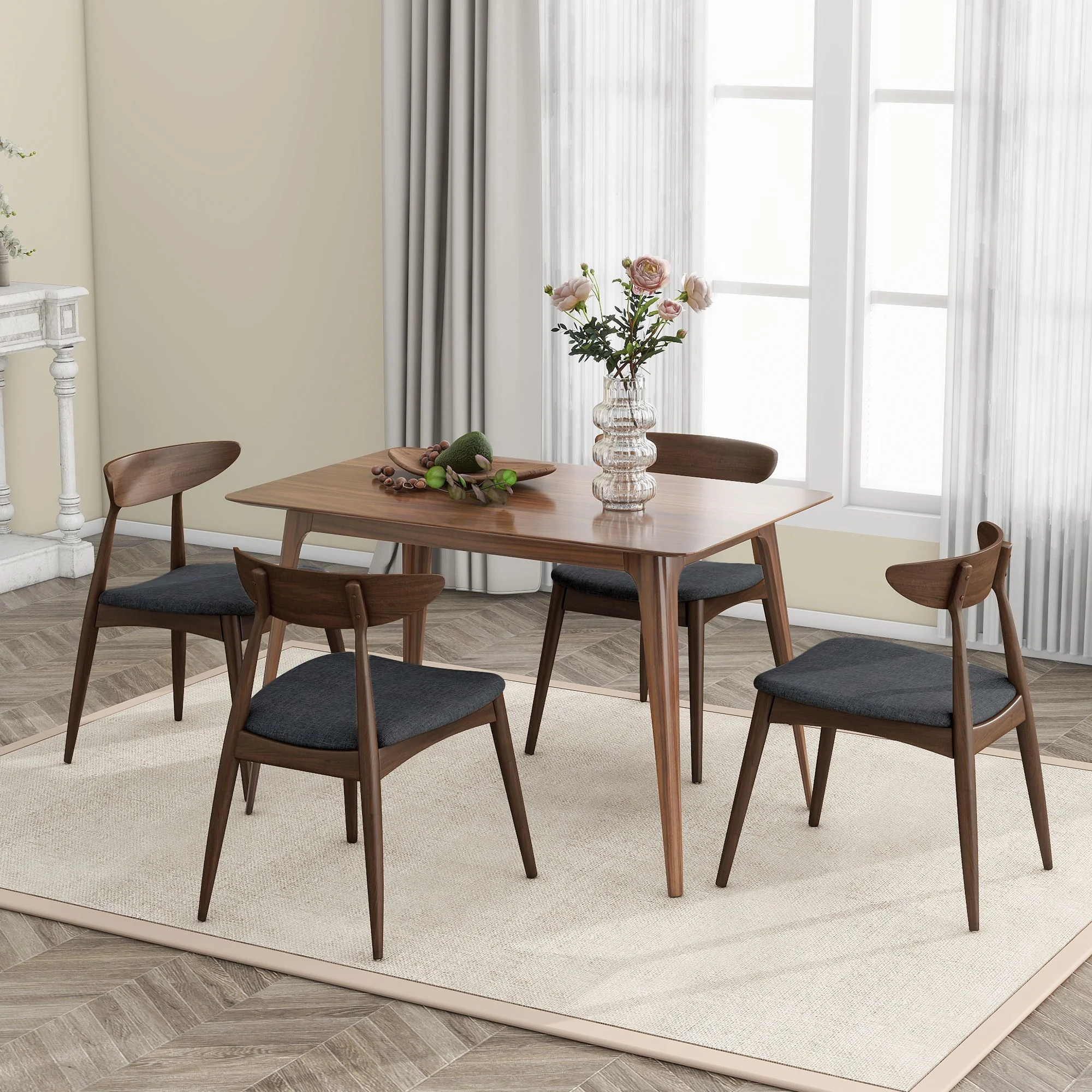 5 Piece Dining Set With Ergonomic Chairs - Image 18
