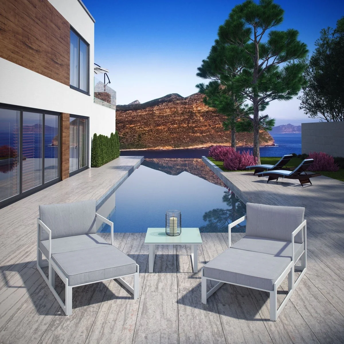 5-Piece Outdoor Aluminum Patio Sectional Set - Image 6