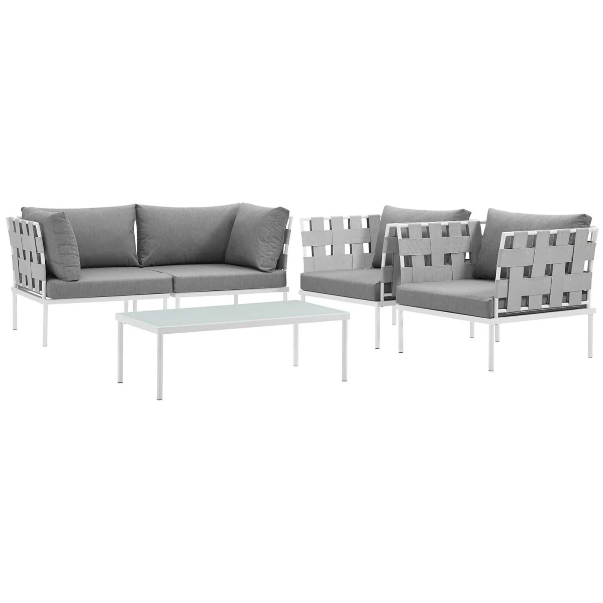5-Piece Outdoor Patio Aluminum Sectional Sofa Set - Image 10