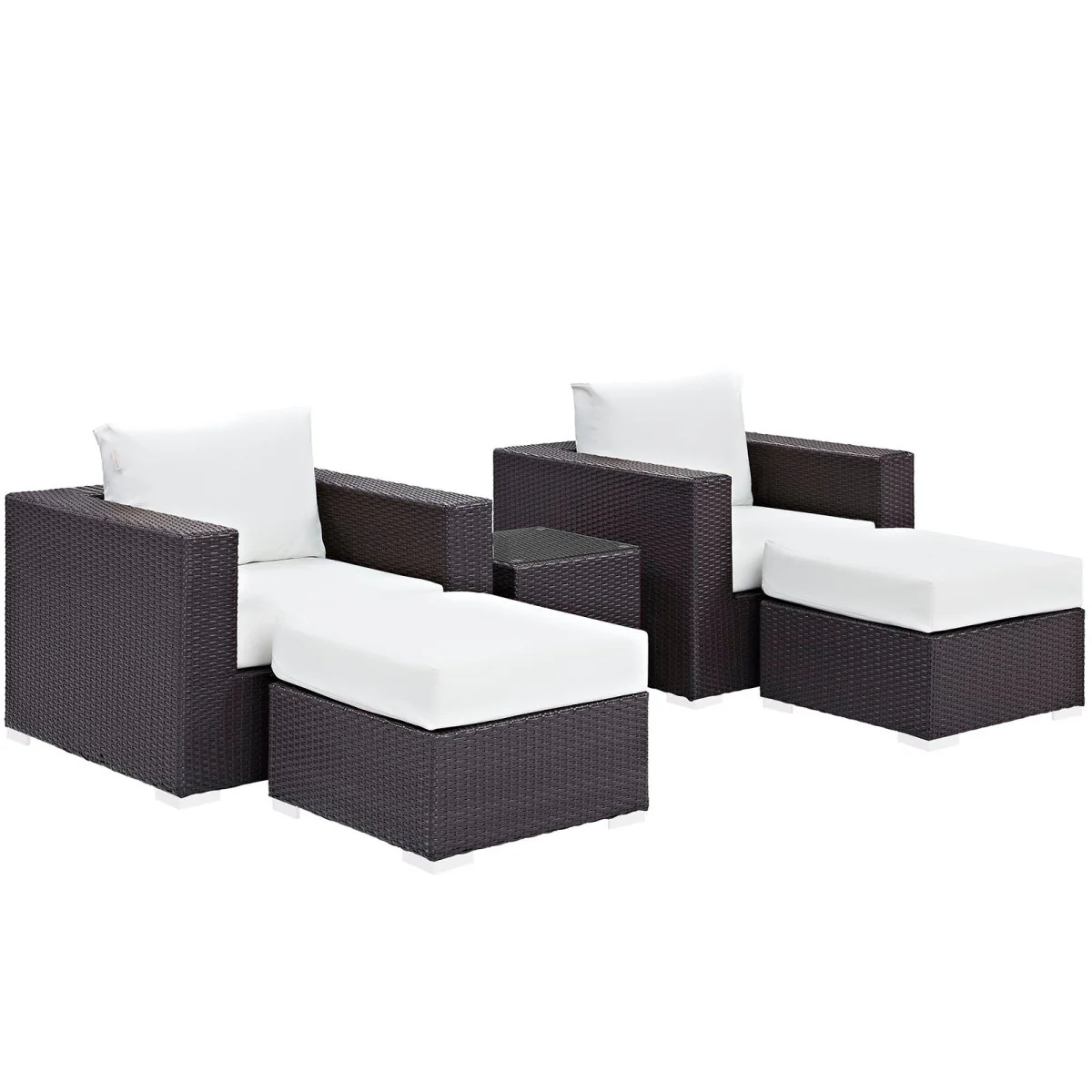 5-Piece Outdoor Patio Rattan Aluminum Sectional Sofa Set - Image 23