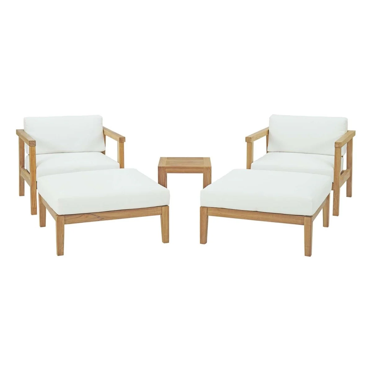 5-Piece Outdoor Patio Teak Furniture Set