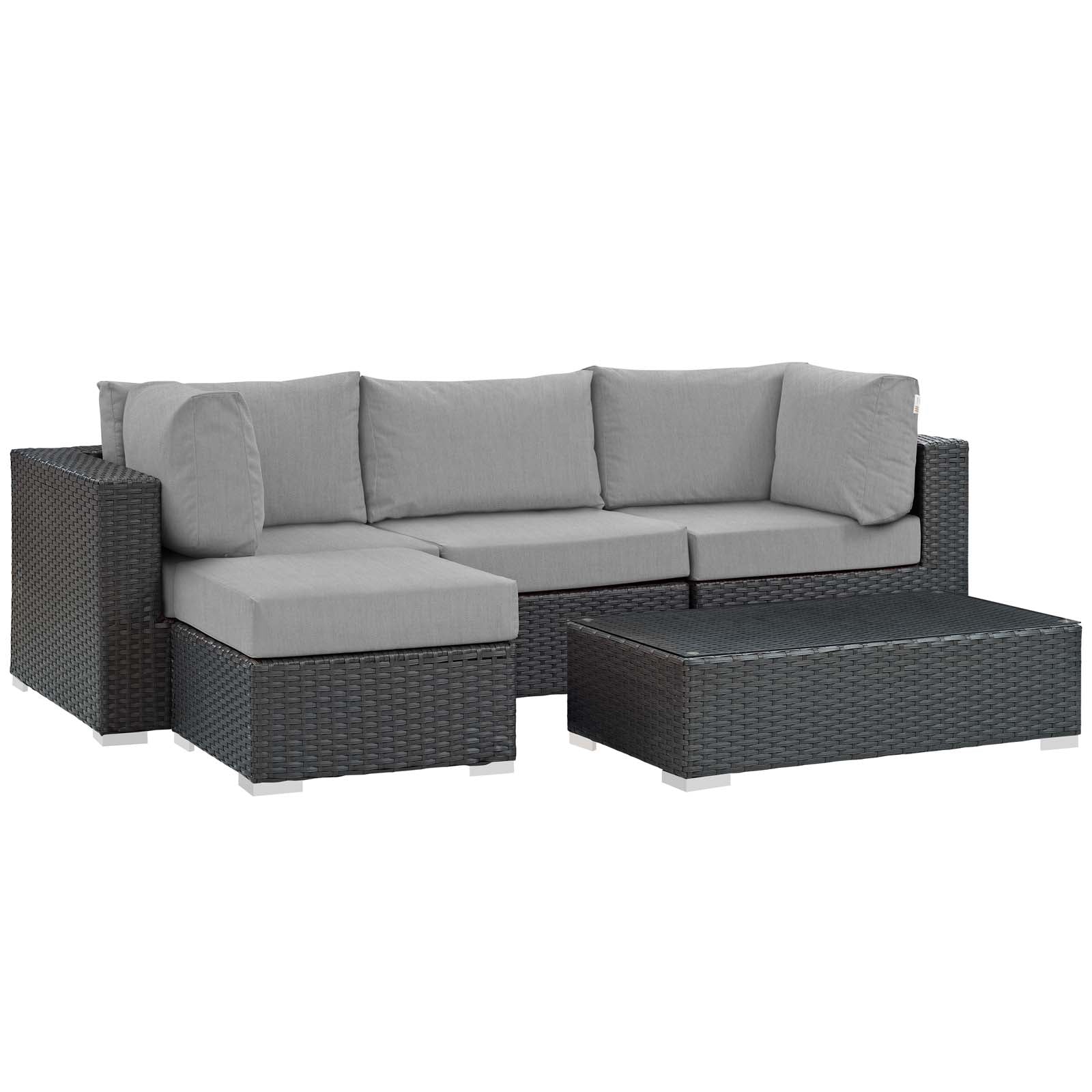 5-Piece Outdoor Sunbrella Fabric Patio Sectional Set - Image 8