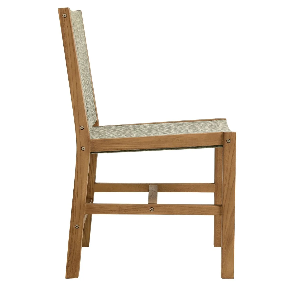 5-Piece Outdoor Teak and Rope Dining Set with Armless Chairs for Patio and Garden - Image 7