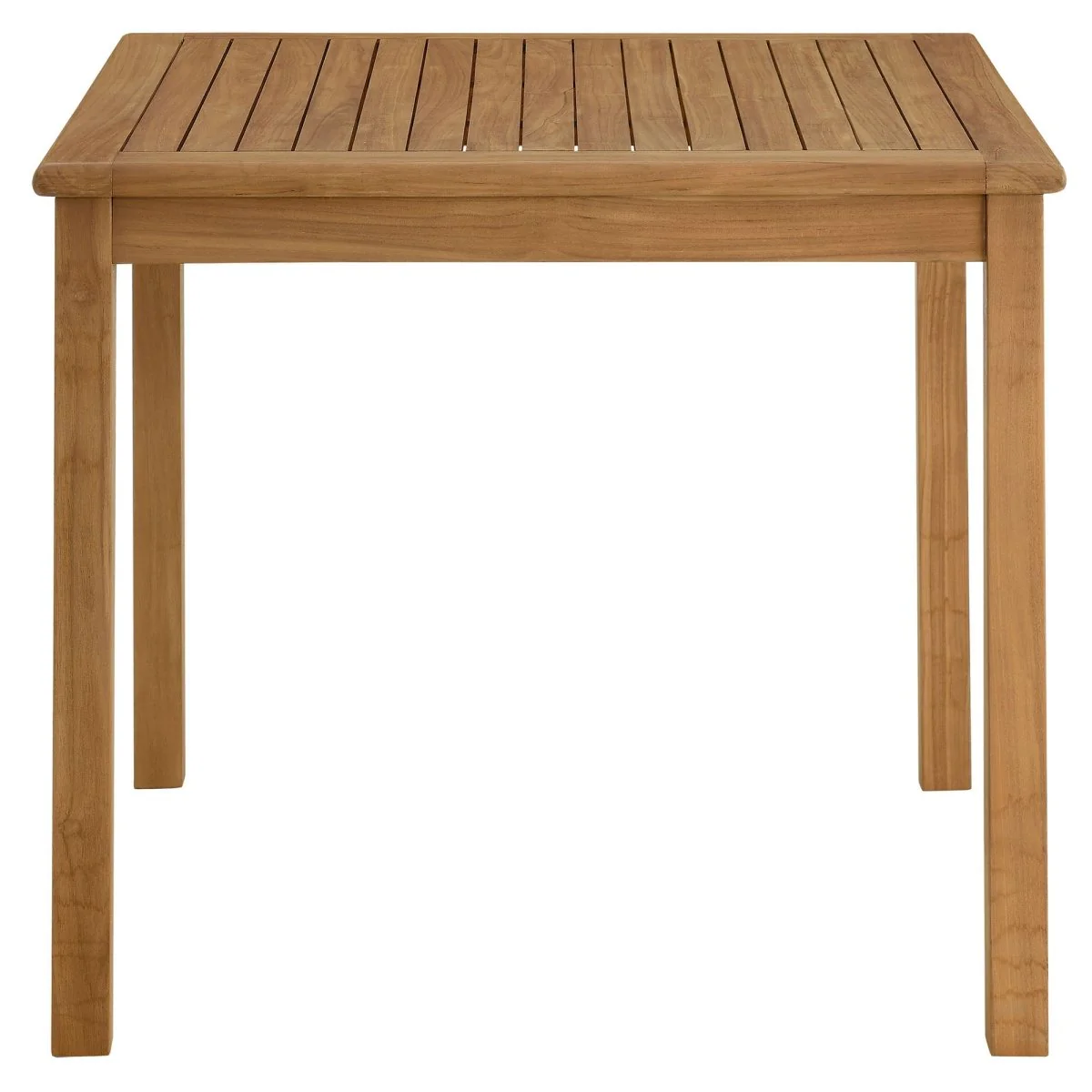 5-Piece Outdoor Teak Wood Dining Set with Folding Chairs – Natural Finish - Image 9