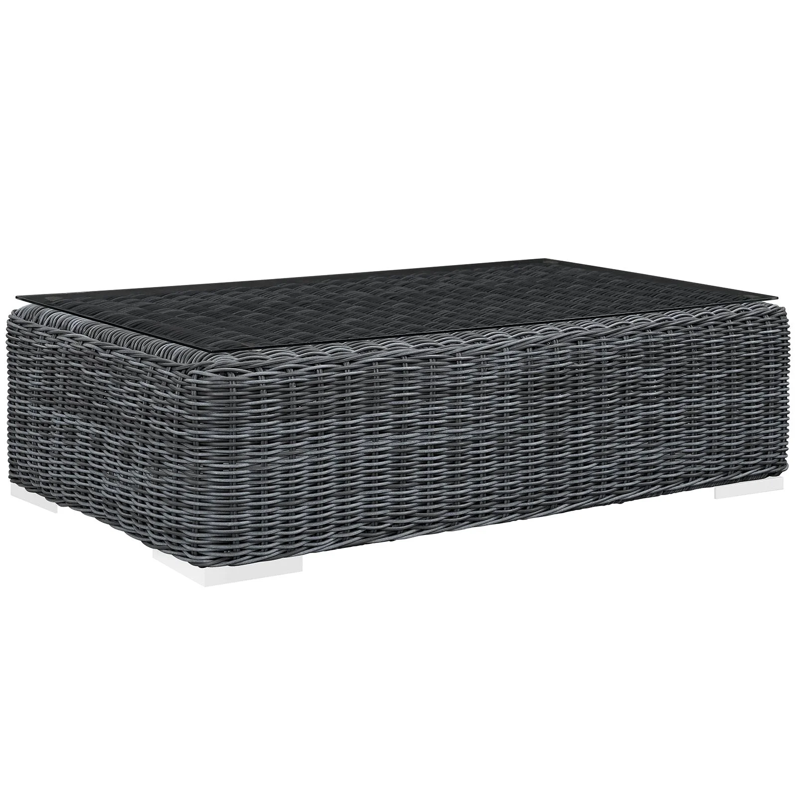5-Piece Outdoor Wicker Patio Sectional Set with Sunbrella Fabric - Image 15