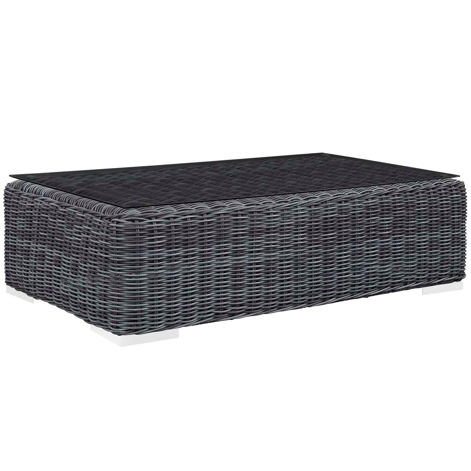 5-Piece Outdoor Wicker Patio Sectional Set with Sunbrella Fabric - Image 12