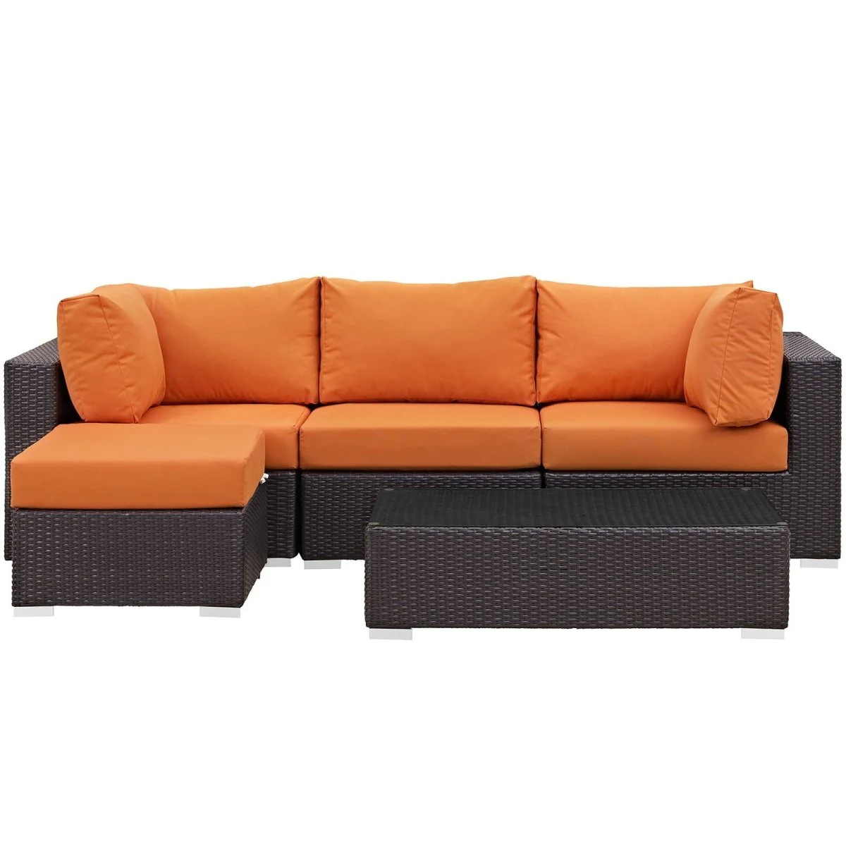 5-Piece Outdoor Woven Patio Sectional Set - Image 22