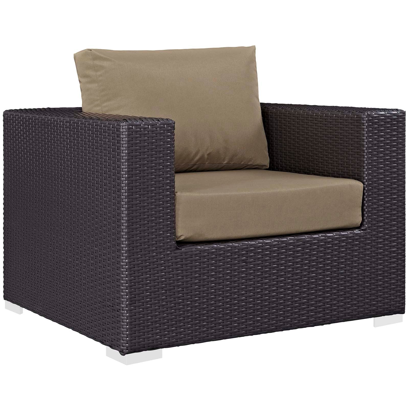 5-Piece Wicker Outdoor Patio Set with Fire Pit and Cushioned Seating Ensemble - Image 2