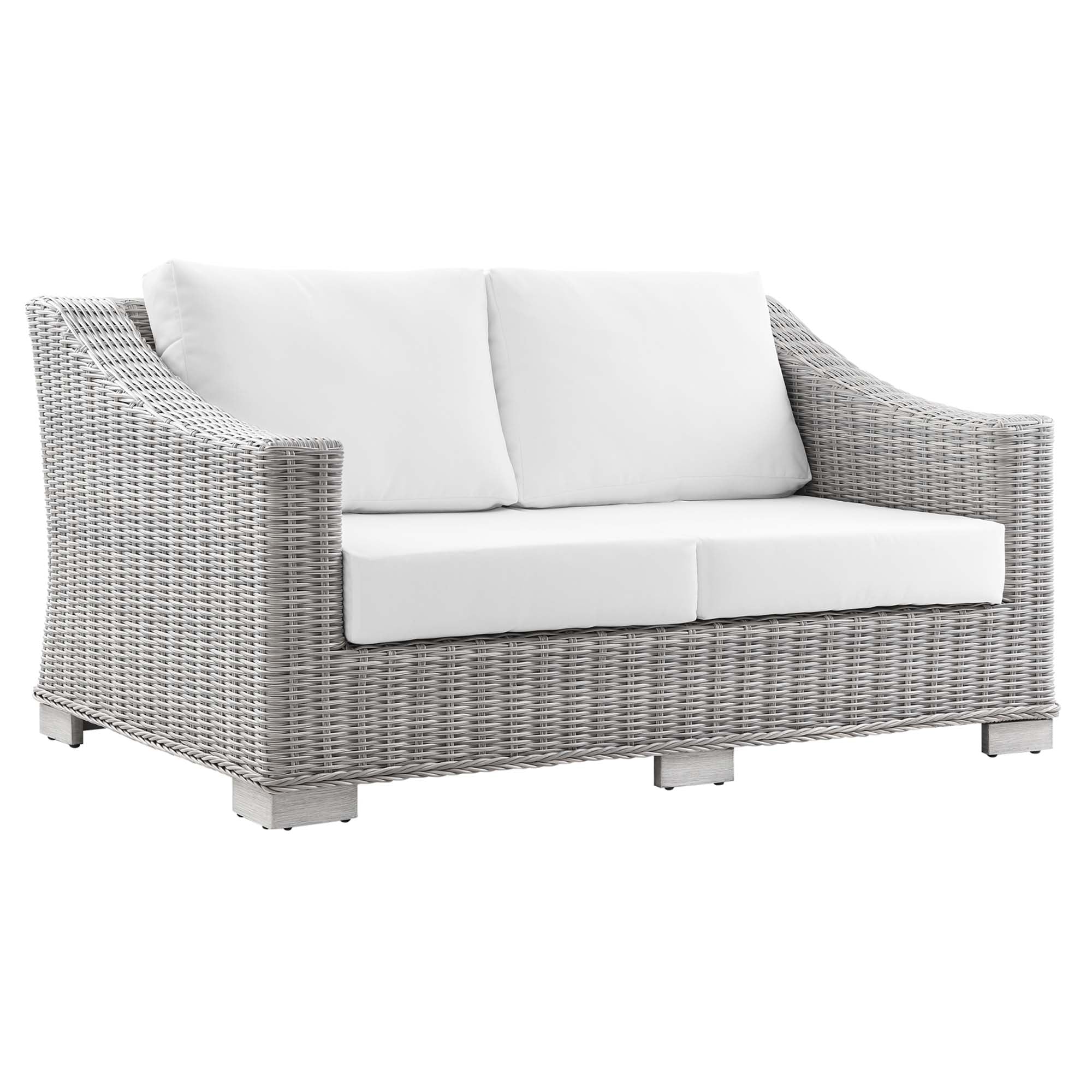 5-Piece Wicker Rattan Outdoor Patio Furniture Set with Sofa, Chairs and Table - Image 25