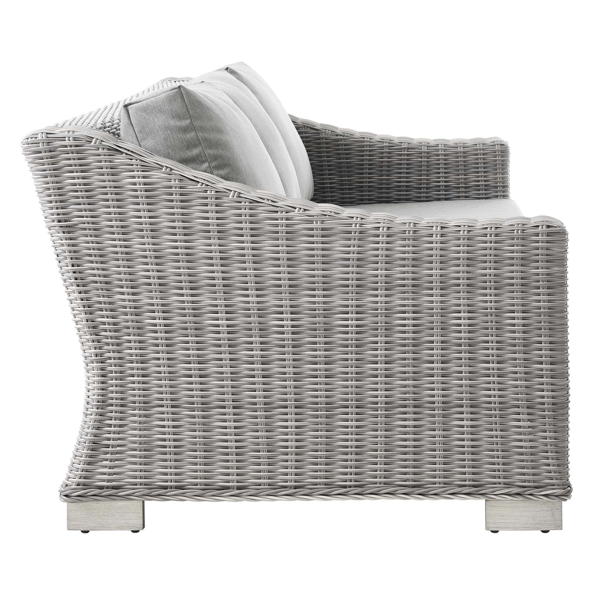 5-Piece Wicker Rattan Outdoor Patio Furniture Set with Sofa, Chairs and Table - Image 46