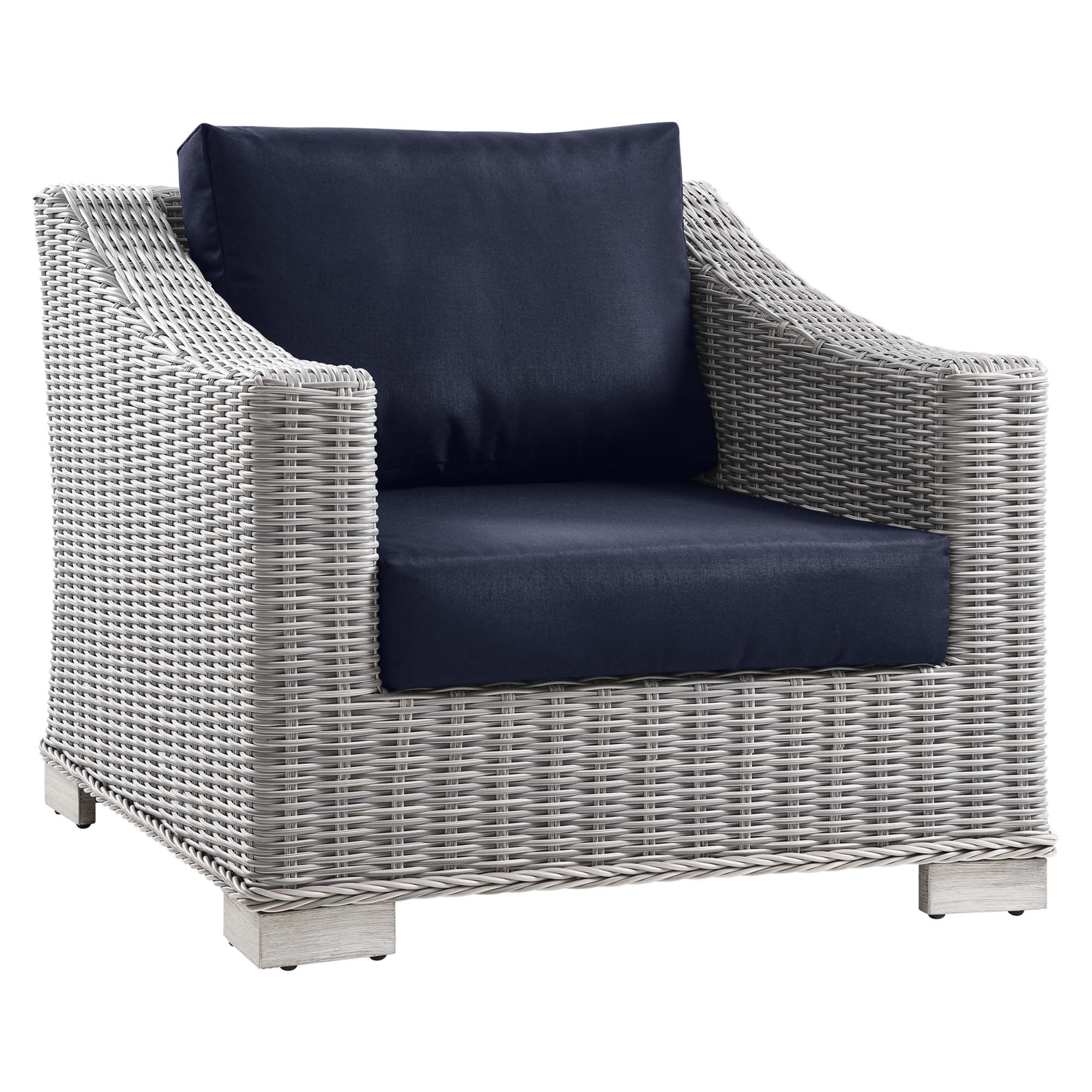 5-Piece Wicker Rattan Outdoor Patio Furniture Set with Sofa, Chairs and Table - Image 8