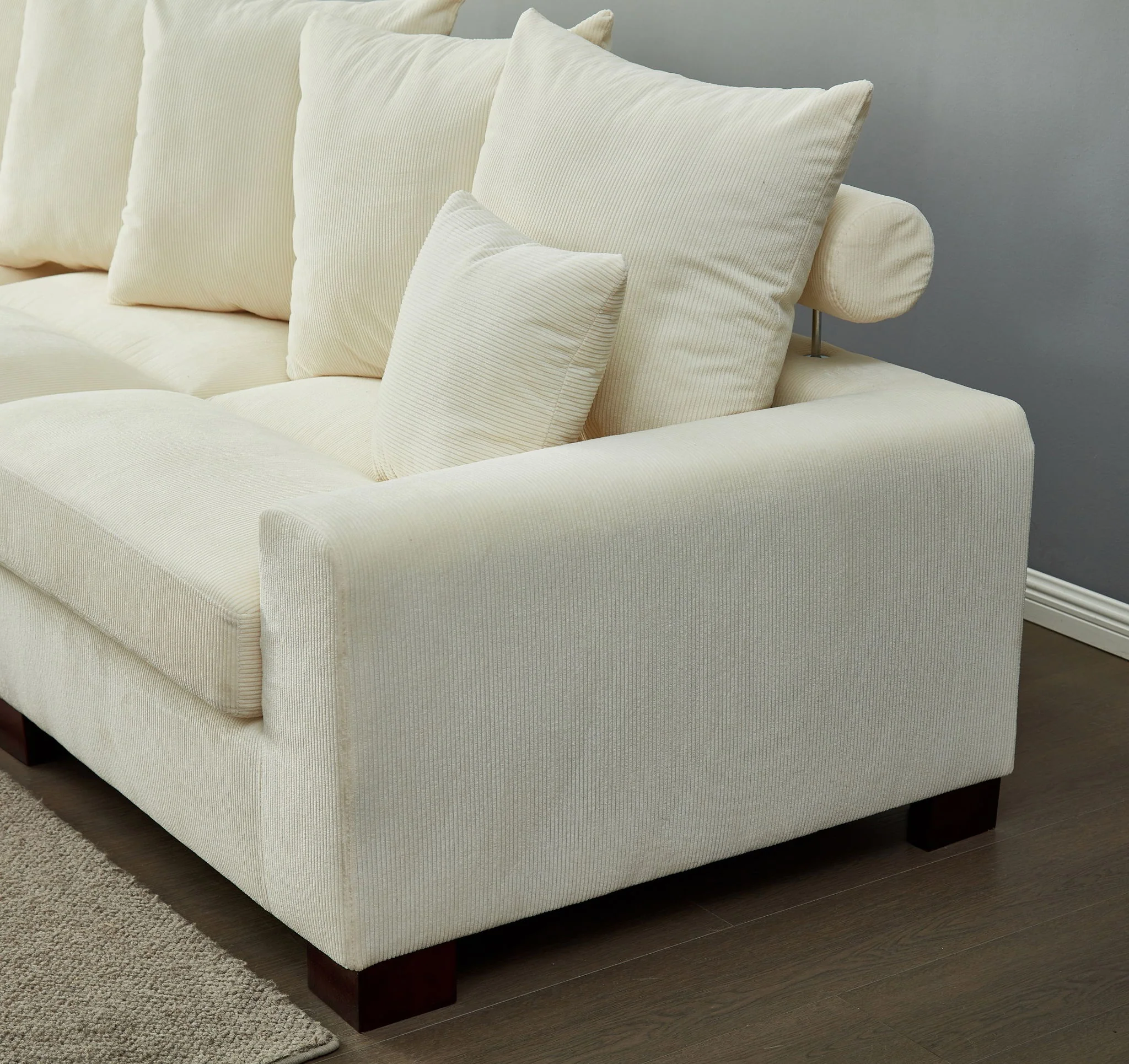 5 Seater Oversized Convertible L & U Shaped Couch - Image 10