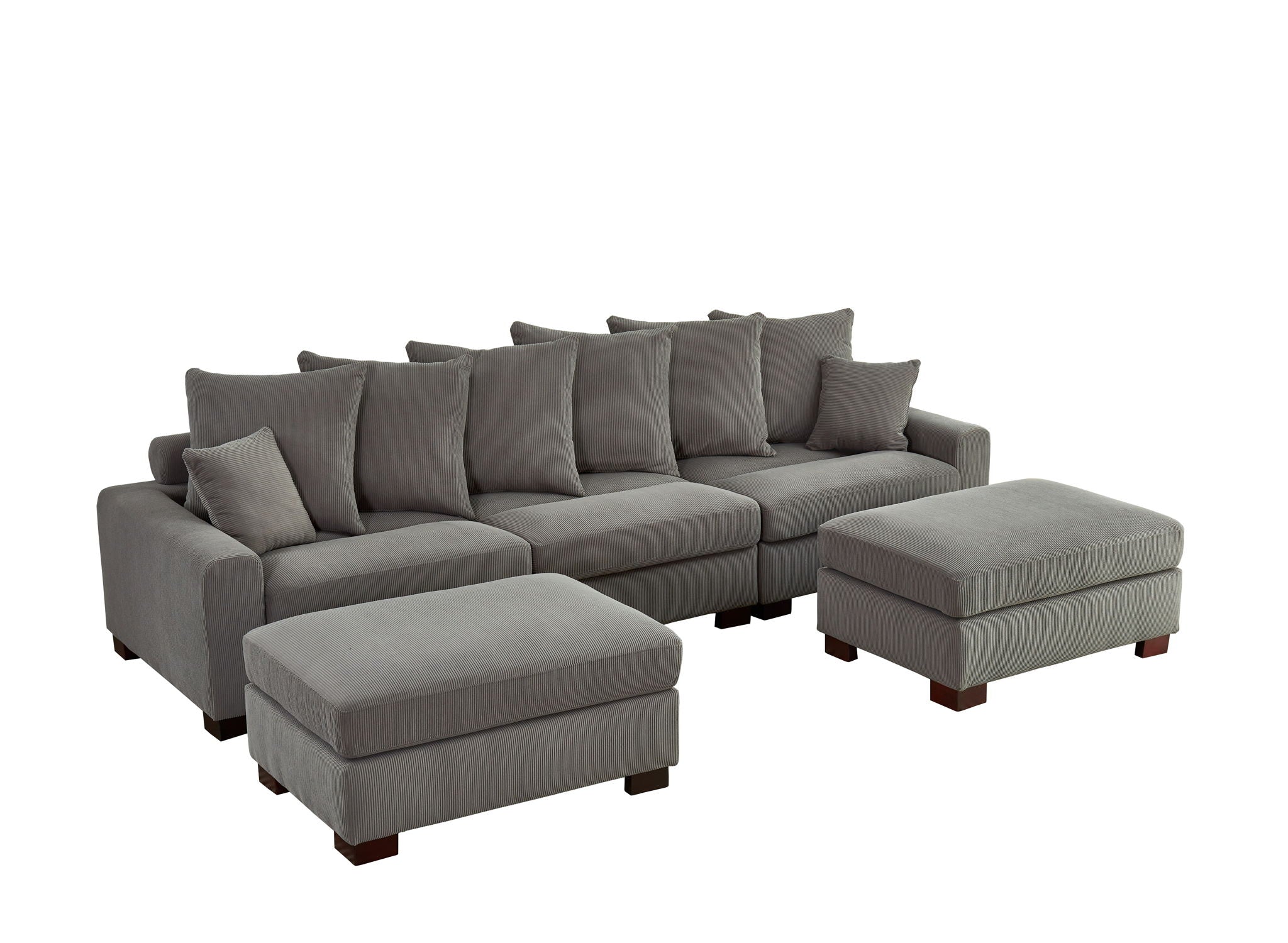 5 Seater Oversized Convertible L & U Shaped Couch - Image 18