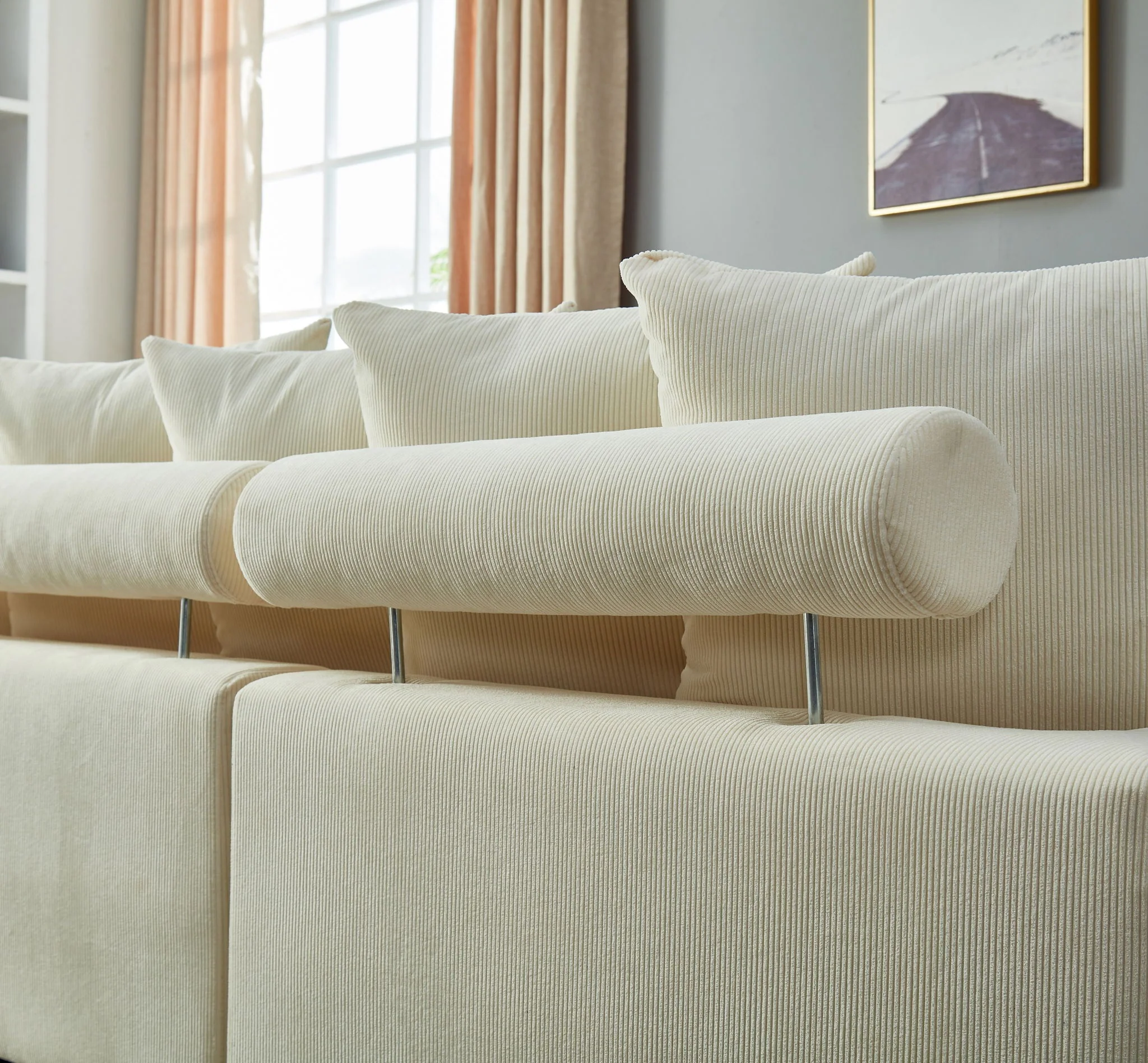 5 Seater Oversized Convertible L & U Shaped Couch - Image 3