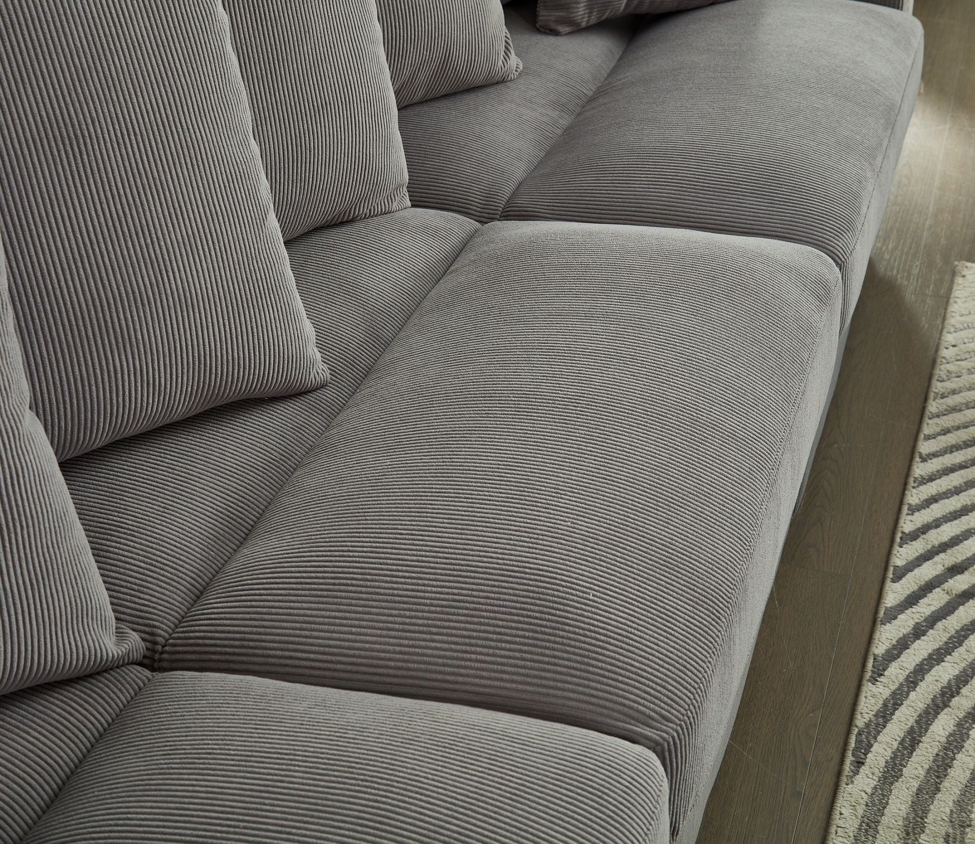 5 Seater Oversized Convertible L & U Shaped Couch - Image 7