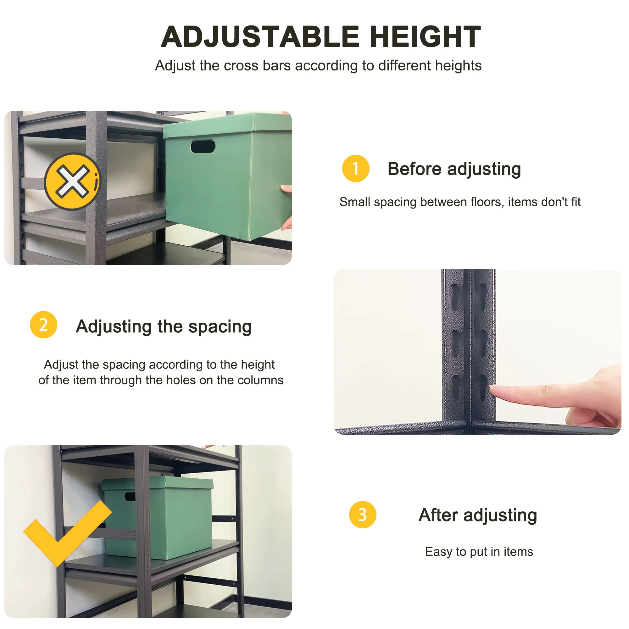 5 Tier Heavy Duty Shelving Unit Adjustable Shelving Units - Image 11