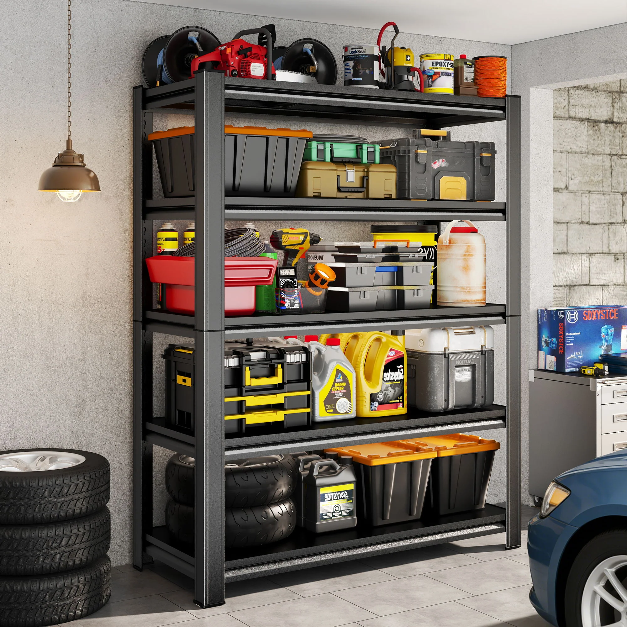 5 Tier Heavy Duty Shelving Unit Adjustable Shelving Units - Image 16