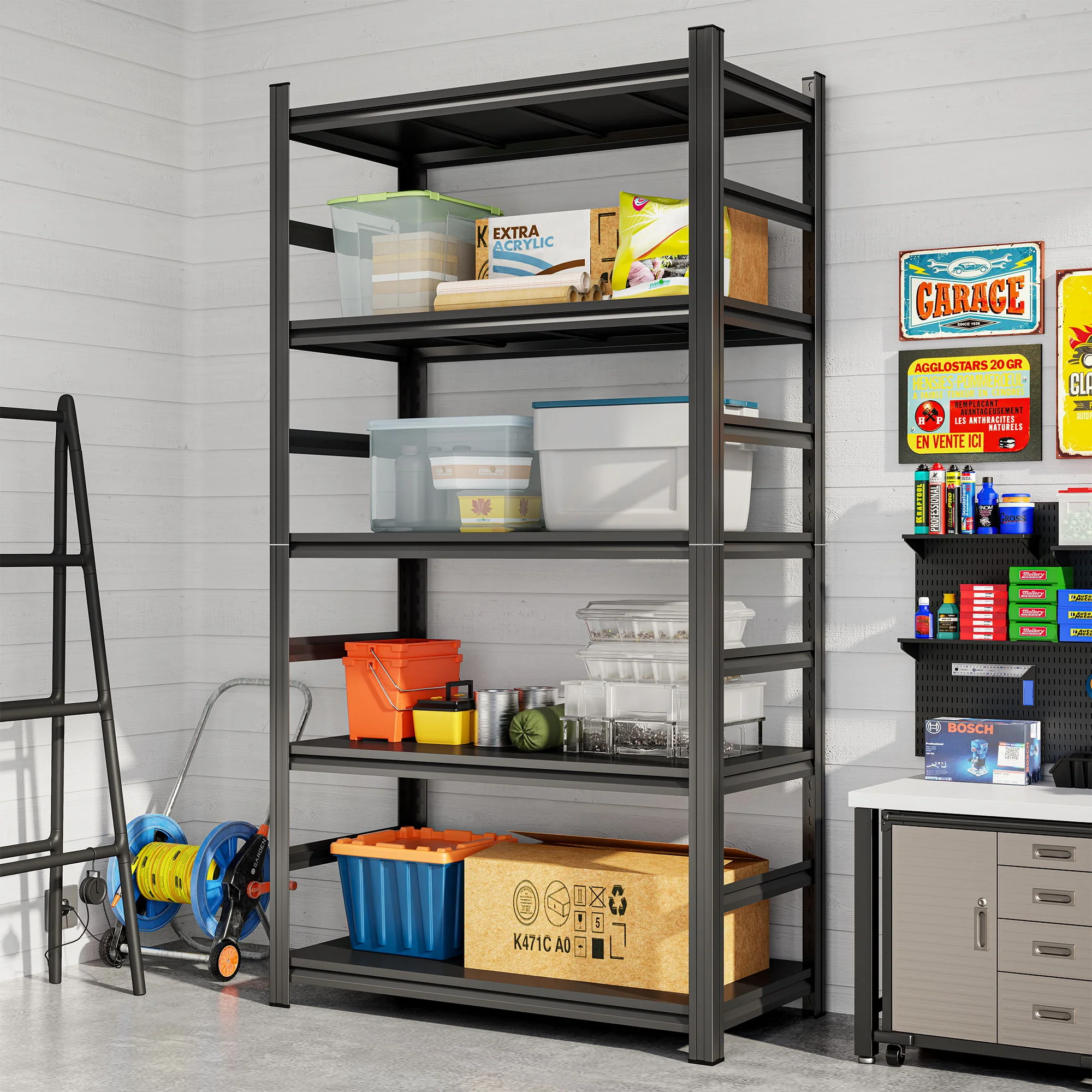5 Tier Heavy Duty Shelving Unit Adjustable Shelving Units - Image 24