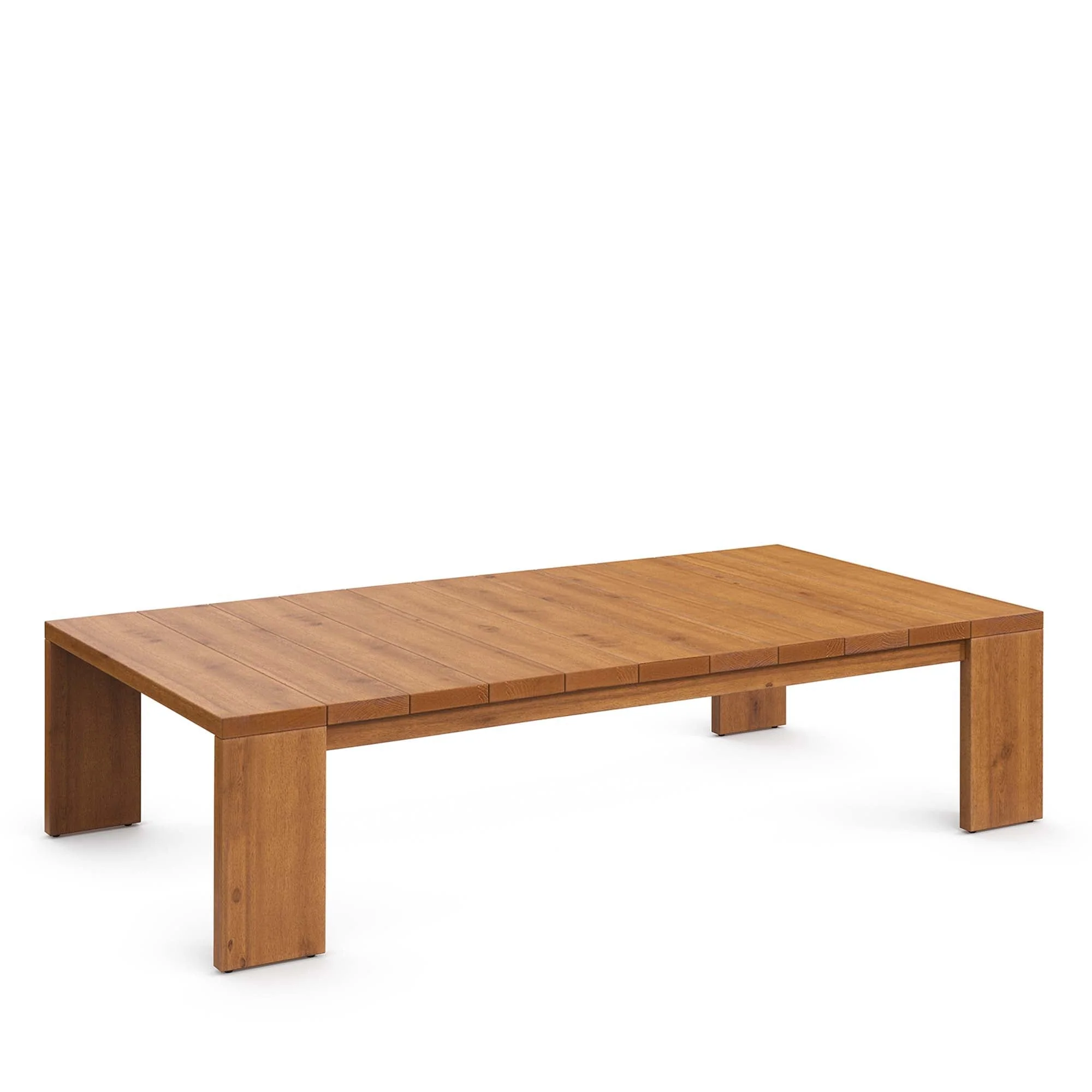 51" Natural Acacia Wood Outdoor Patio Coffee Table