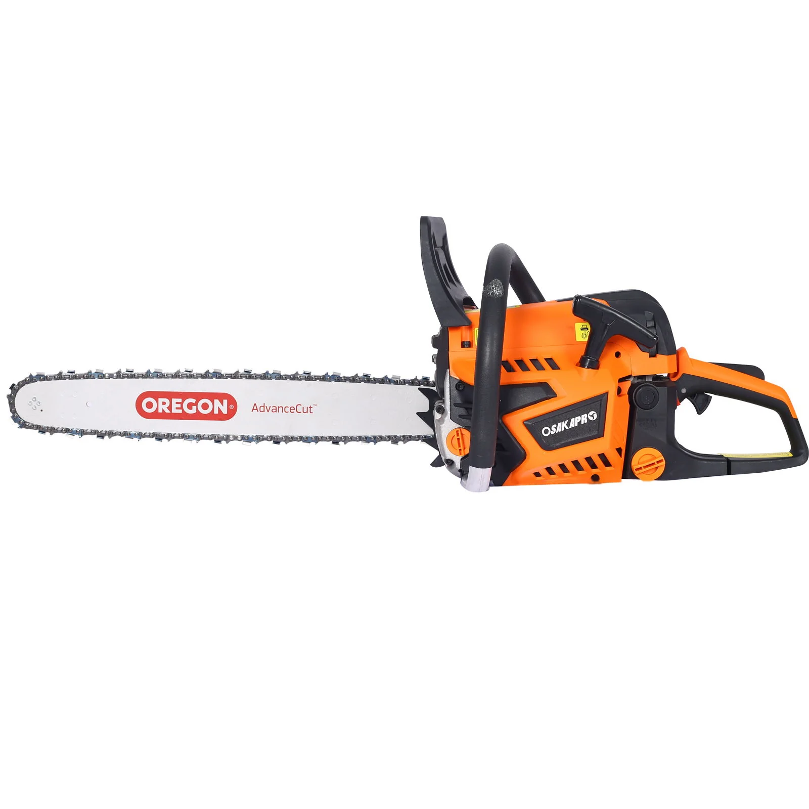 52Cc Gasoline Chainsaw With 20" Oregon Bar And Chain For Wood Cutting Plastic - Orange - Image 3