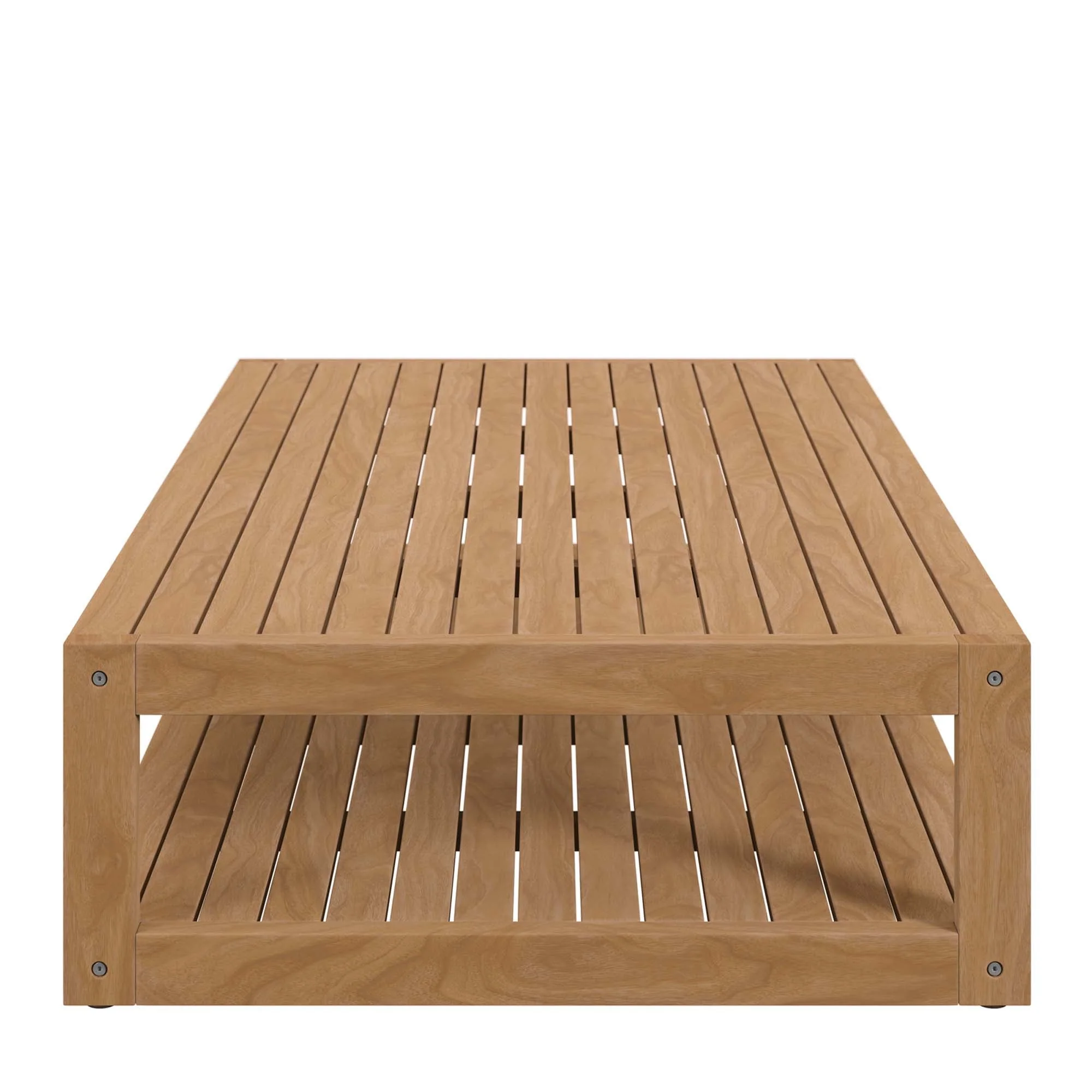 55" Natural Teak Wood Outdoor Patio Coffee Table - Image 4