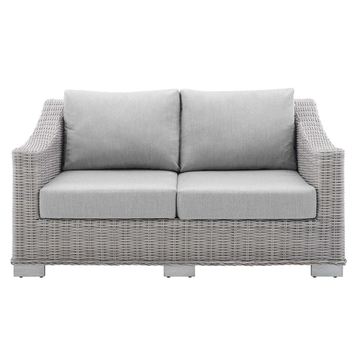 55" Outdoor Patio Loveseat – Wicker Rattan Seating with Sunbrella Fabric Cushions - Image 16