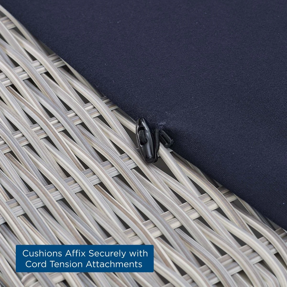 55" Outdoor Patio Loveseat – Wicker Rattan Seating with Sunbrella Fabric Cushions - Image 21