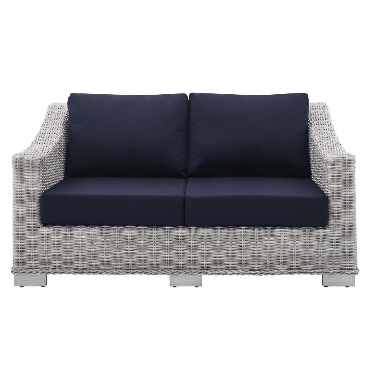 55" Outdoor Patio Loveseat – Wicker Rattan Seating with Sunbrella Fabric Cushions - Image 25