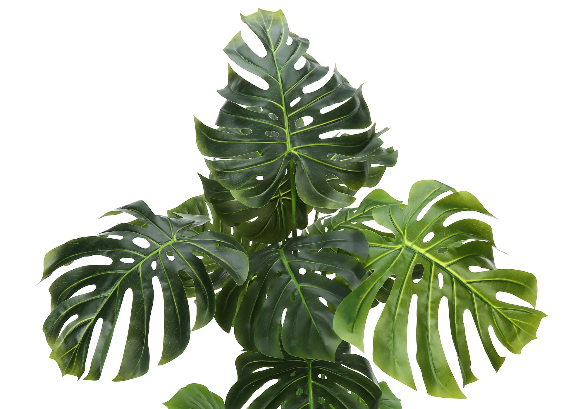 55" Tall, Artificial Plant, Monstera Tree, Indoor, Faux, Fake, Floor, Greenery, Potted, Real Touch, Decorative - Green / Black - Image 5