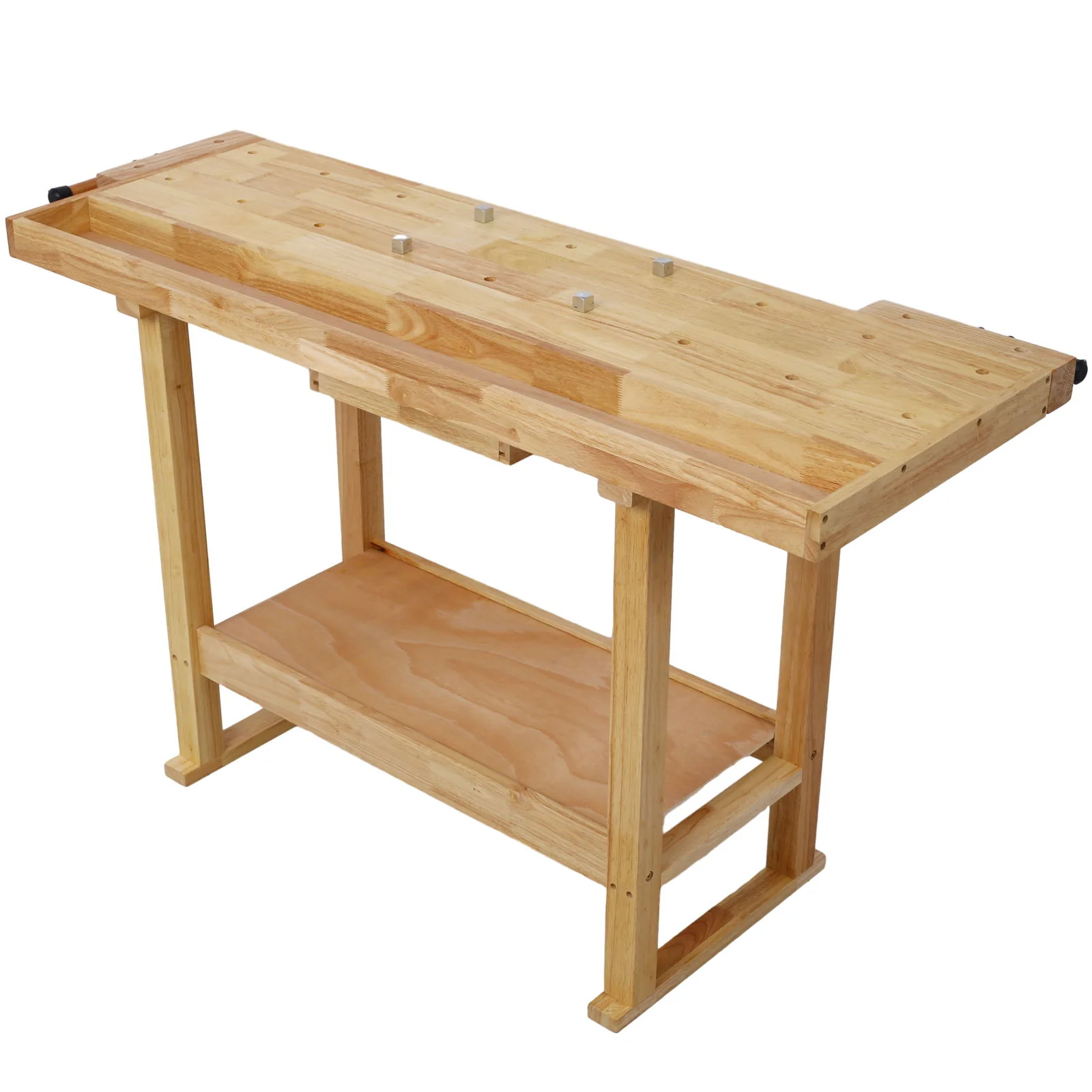 55" Wood Workbench For Garage Workshop And Home - Natural - Image 8