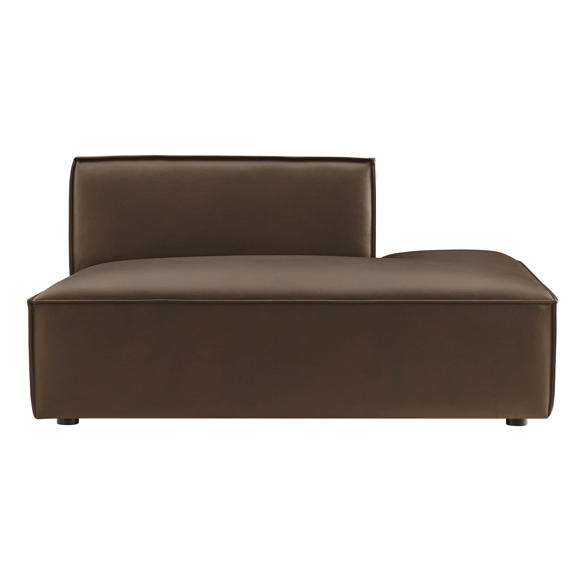 56 Inch Right-Facing Vegan Leather Armless Modular Sectional Chaise - Image 13