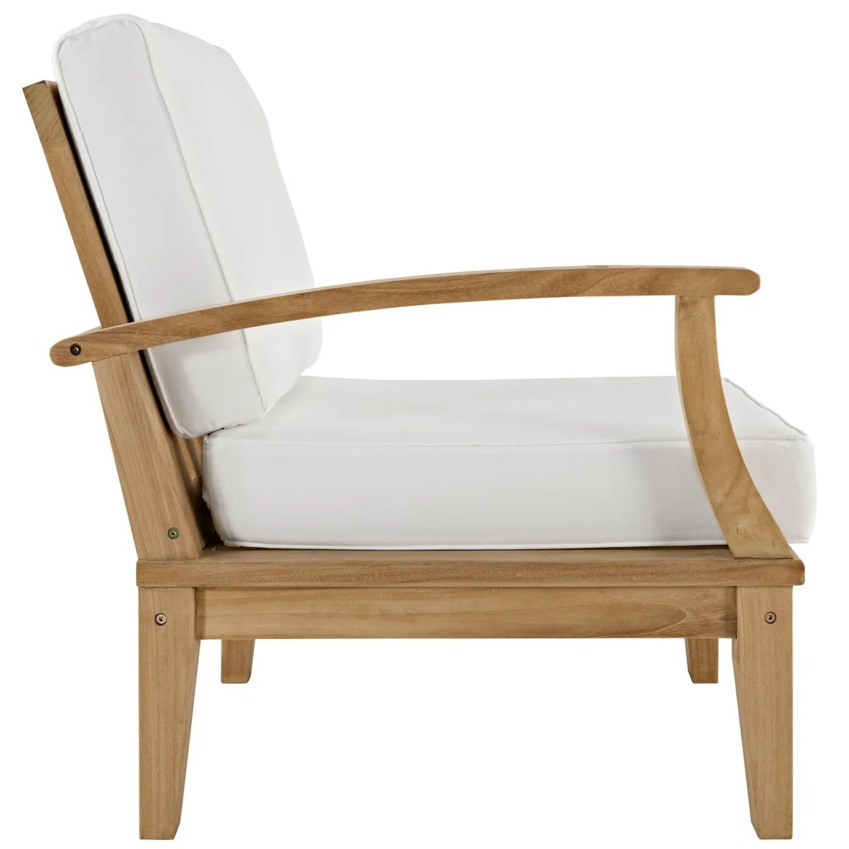 57" 2-Piece Teak Wood Outdoor Patio Sofa Set with Cushions and All-Weather Durability - Image 4