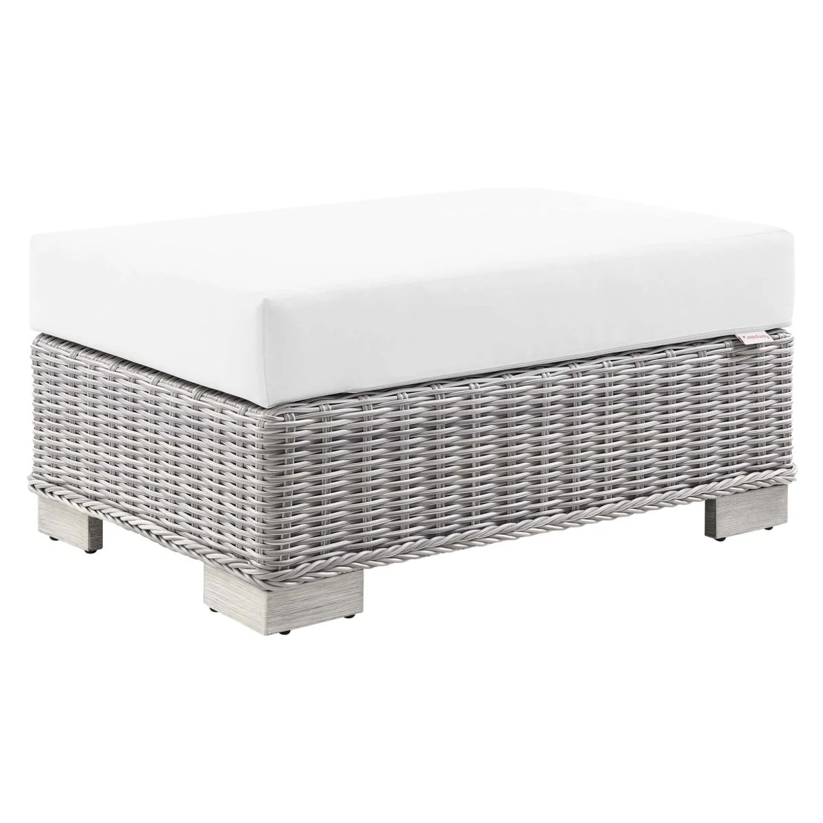 58" Wicker Outdoor Patio Armchair and Ottoman Set for Patio, Deck and Porch - Image 19