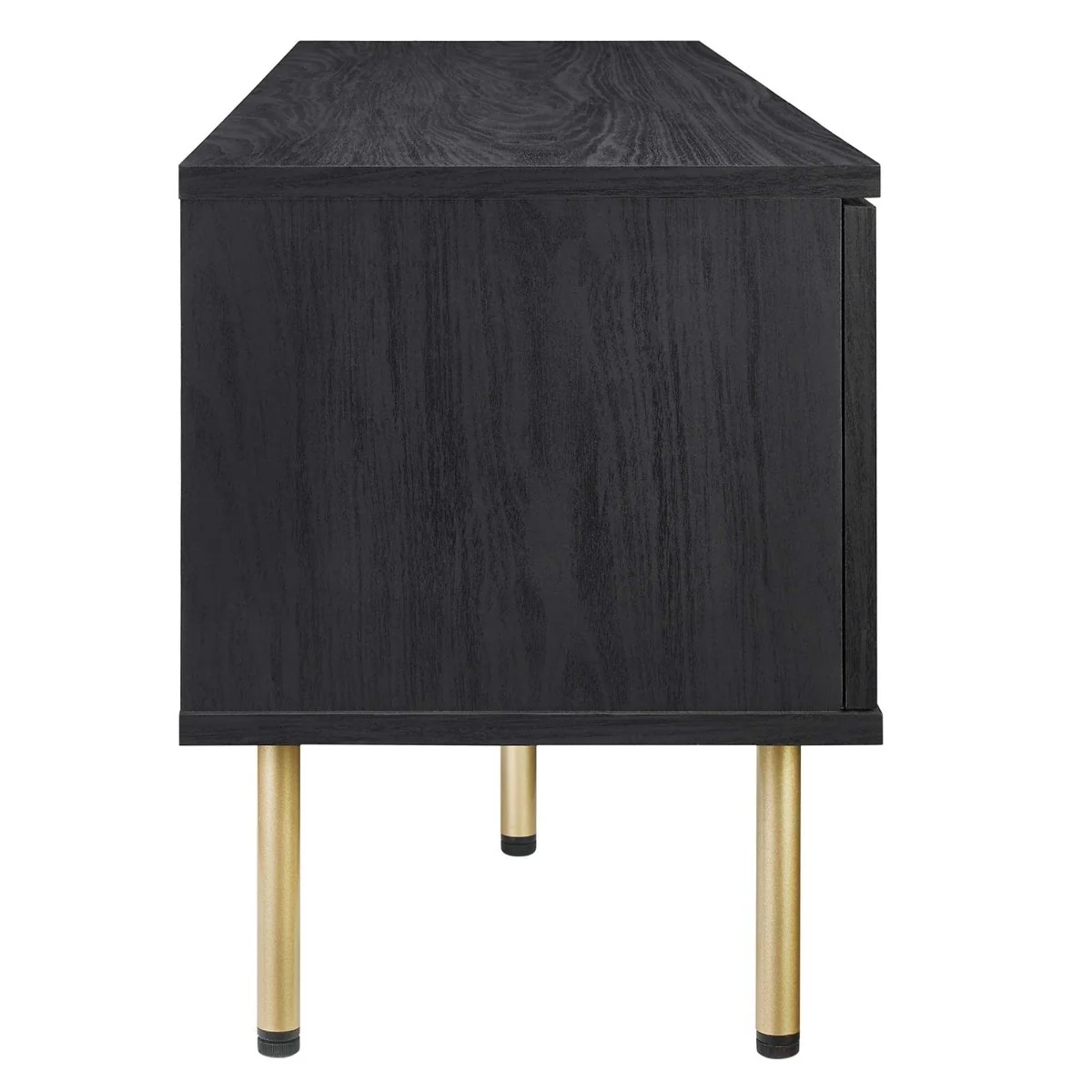 59 Inch Modern Rattan Sliding Door TV Stand - Image 4