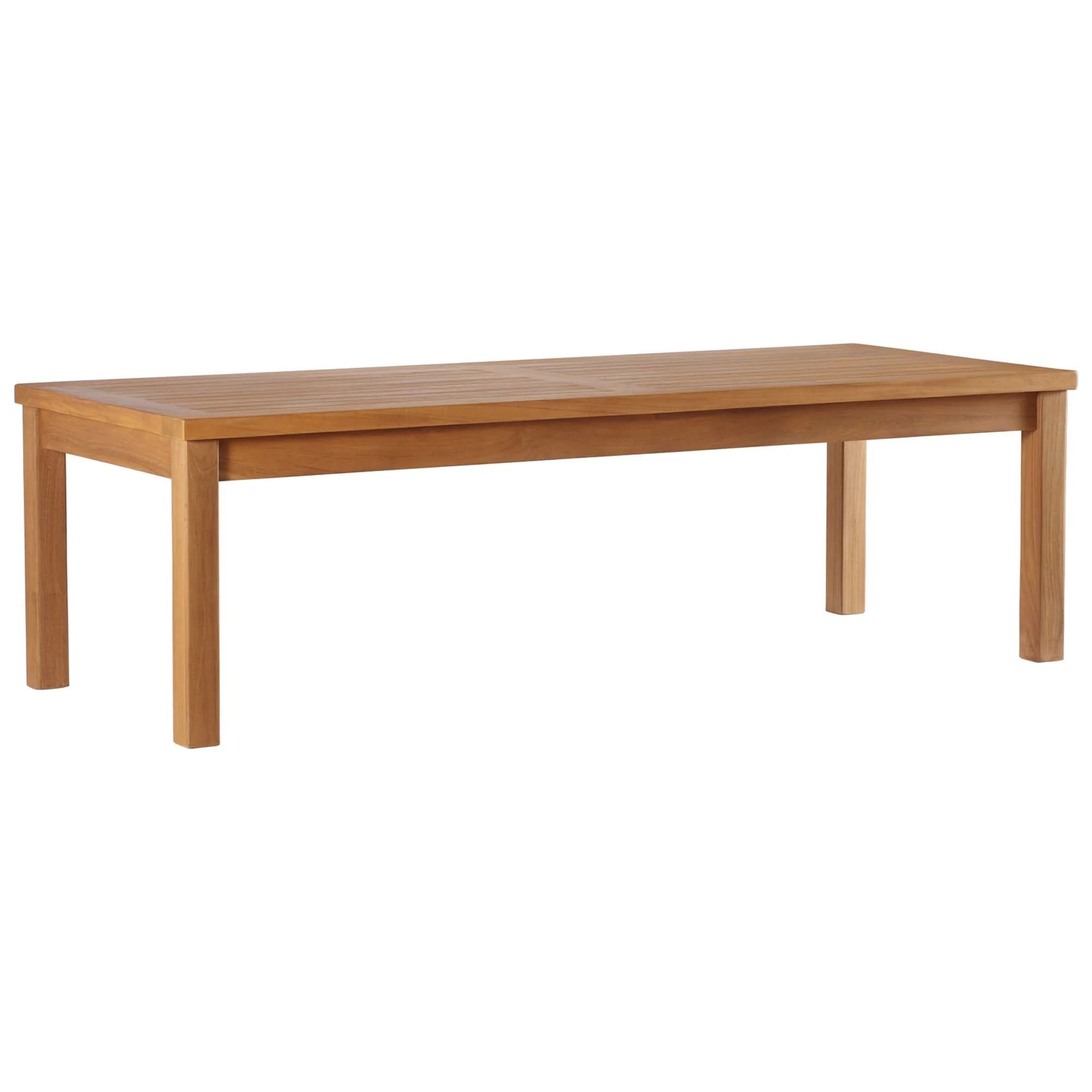 59" Natural Teak Wood Outdoor Patio Coffee Table