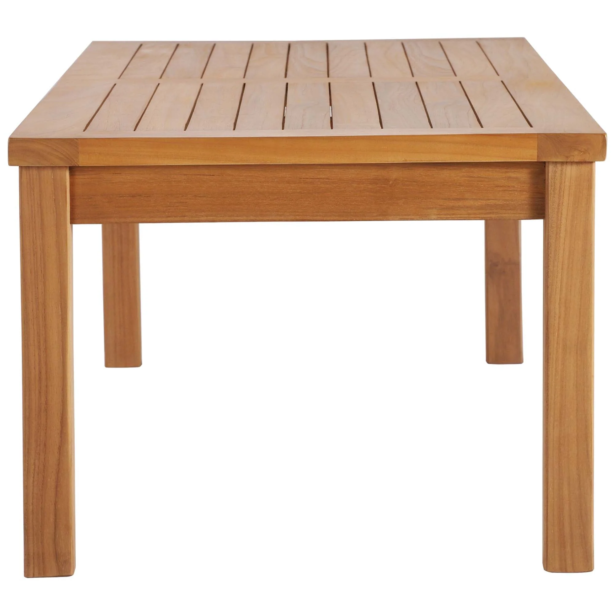 59" Natural Teak Wood Outdoor Patio Coffee Table - Image 3