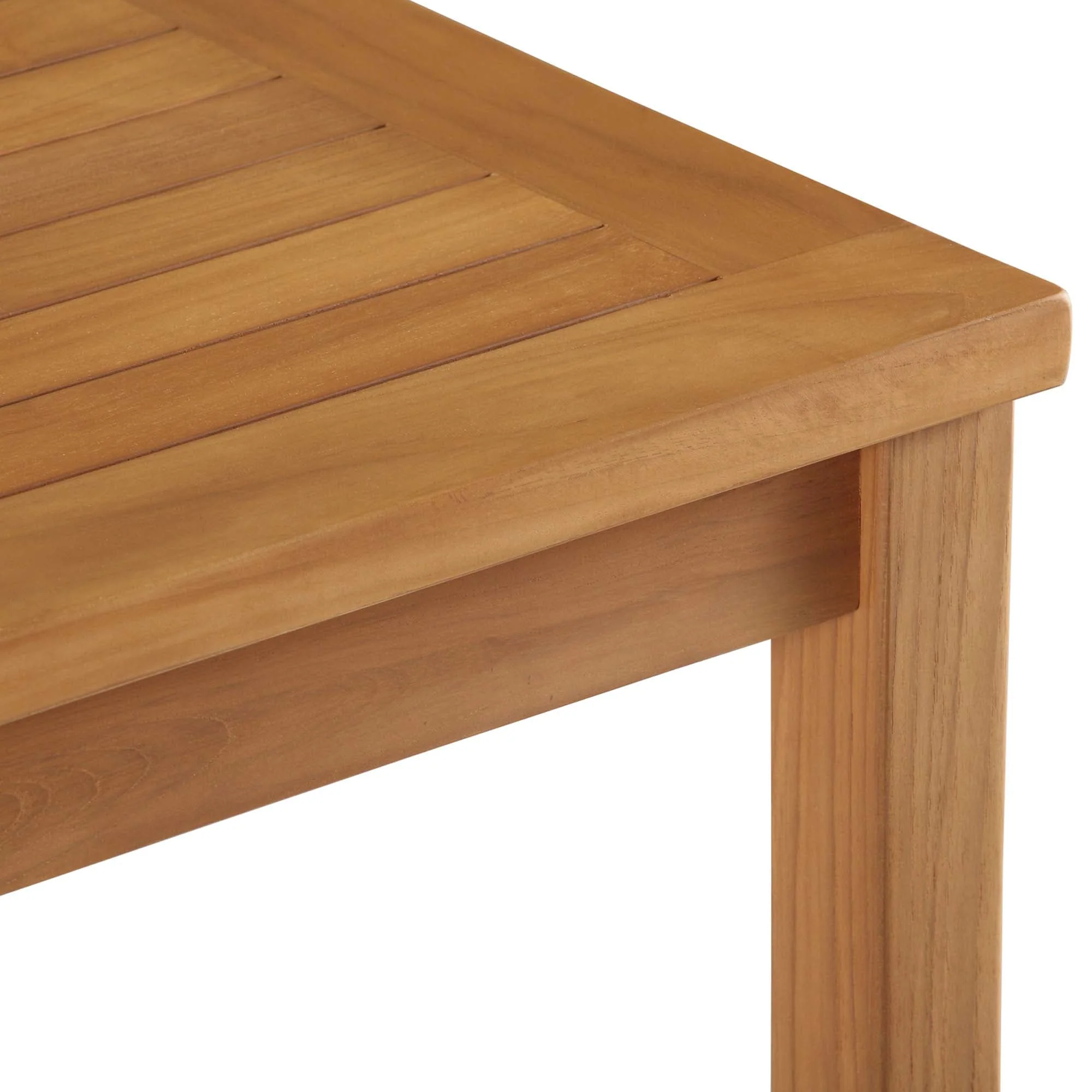 59" Natural Teak Wood Outdoor Patio Coffee Table - Image 6