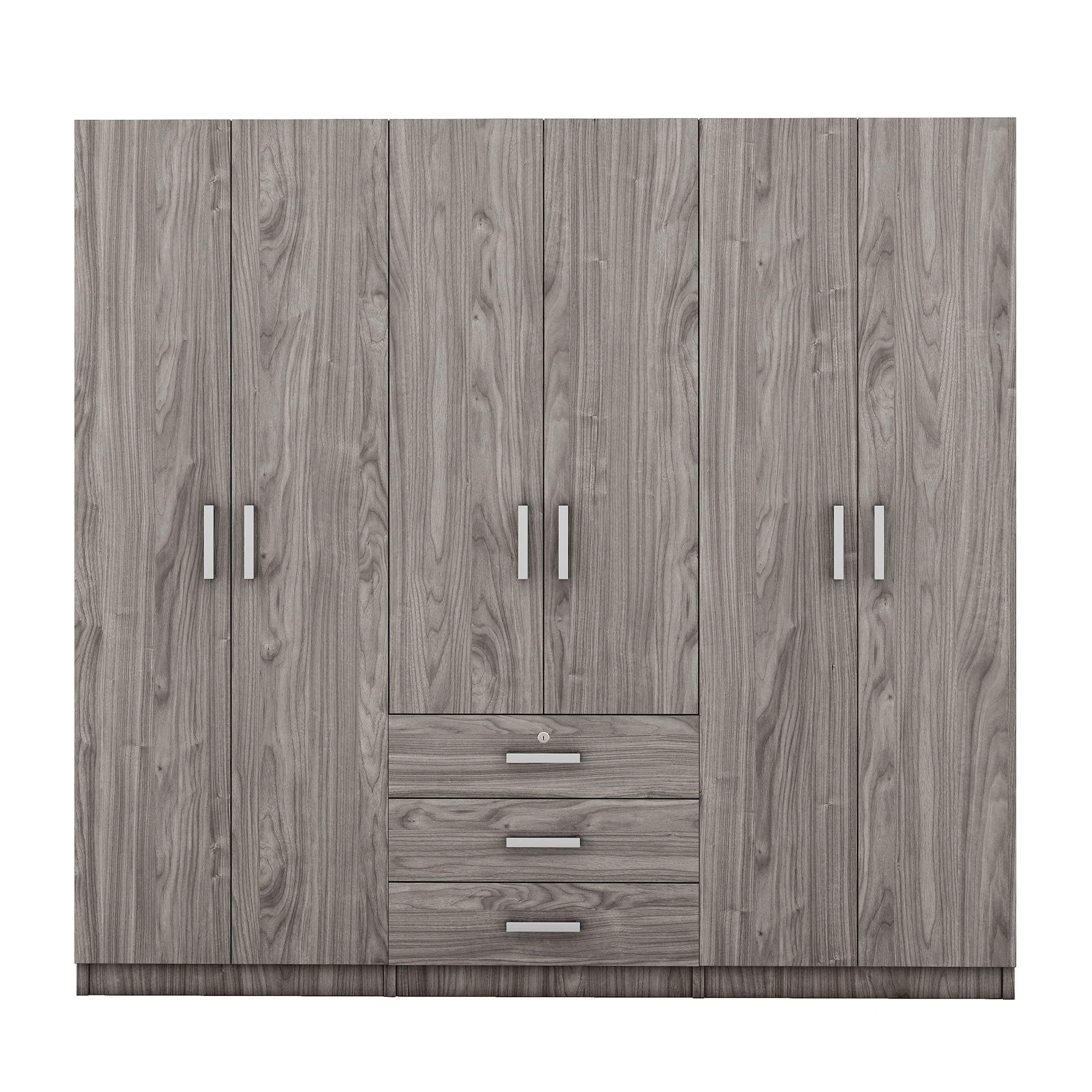 6 Doors Wardrobe Storage For Bedroom, With Big Drawers - Image 19