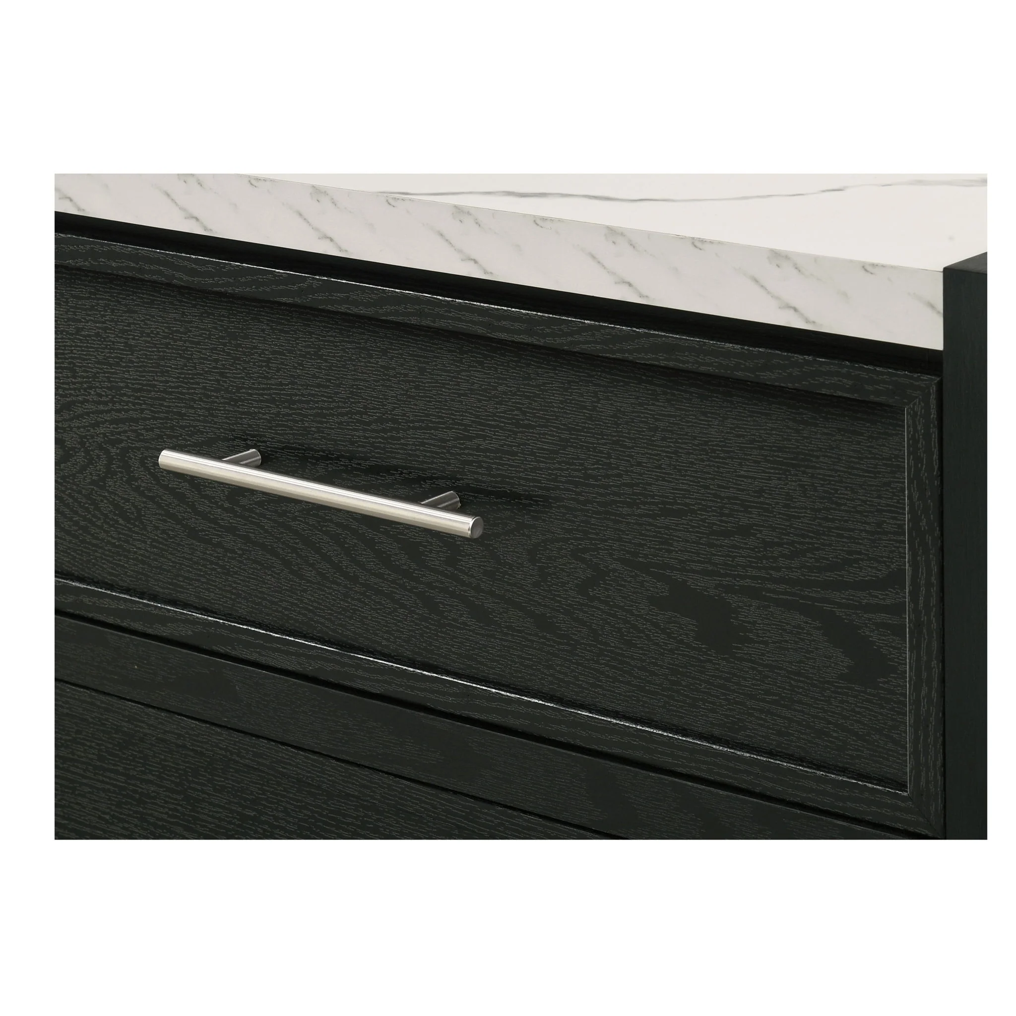 6 Drawers Dresser - Black / White - Image 3