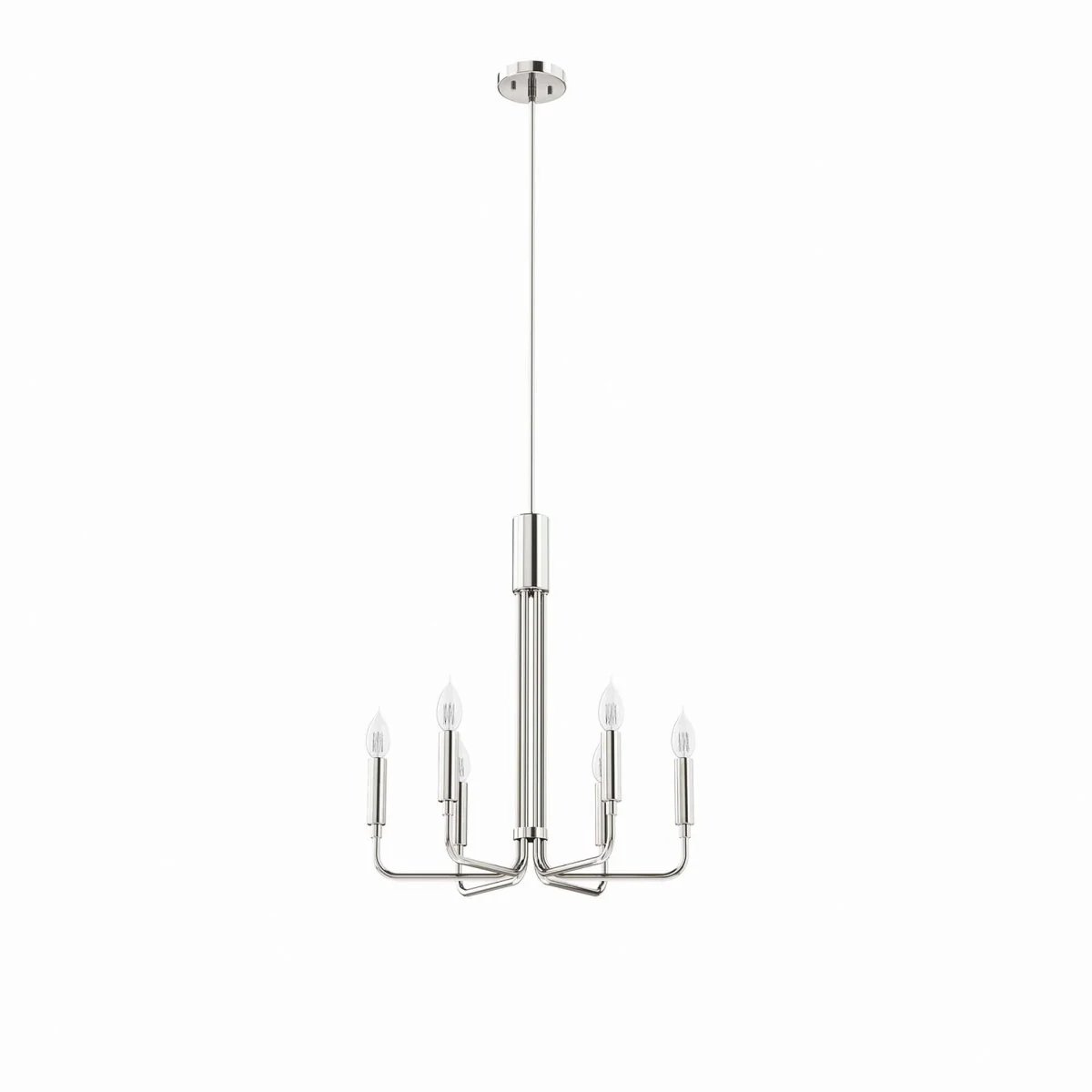 6-Light Modern Metal Chandelier – Contemporary Ceiling Fixture for Dining Room Living Room - Image 10