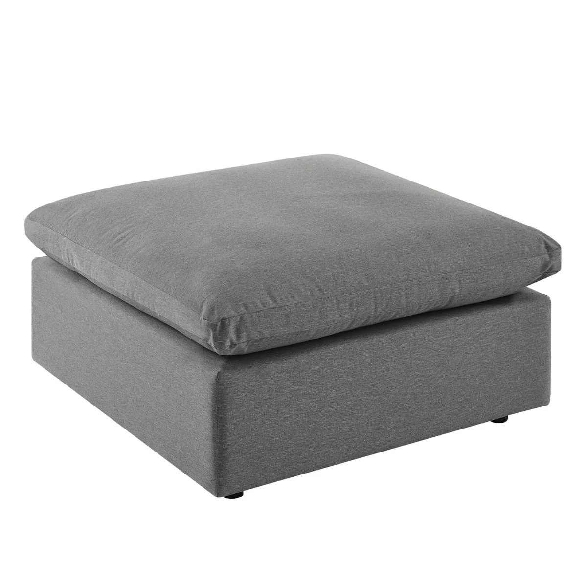 37" 6-Piece Charcoal Aluminum Outdoor Sectional Sofa with Weather-Resistant Cushions - Image 5