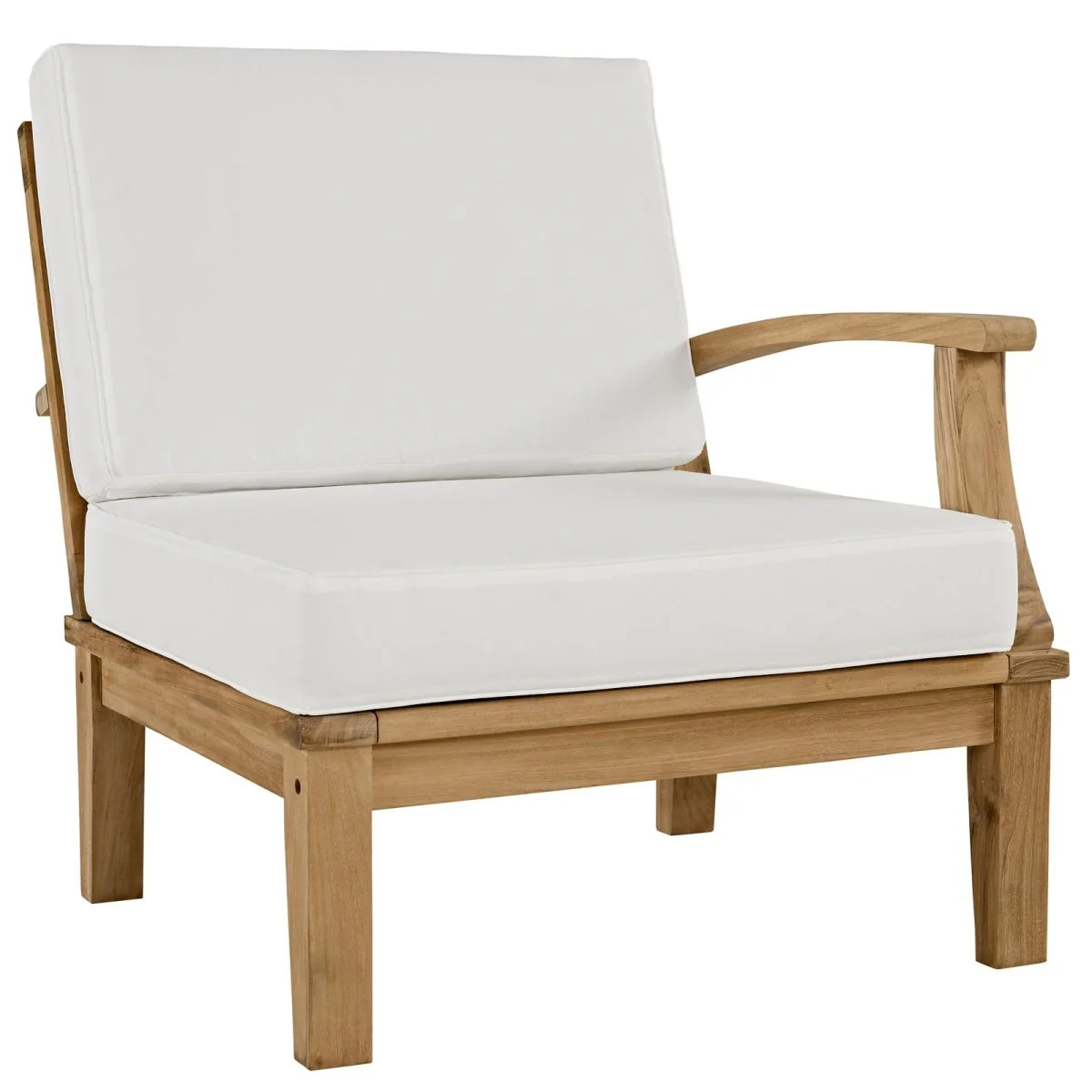 6-Piece Natural Teak Outdoor Sectional Sofa Set with Cushions for Patio & Backyard Seating - Image 26