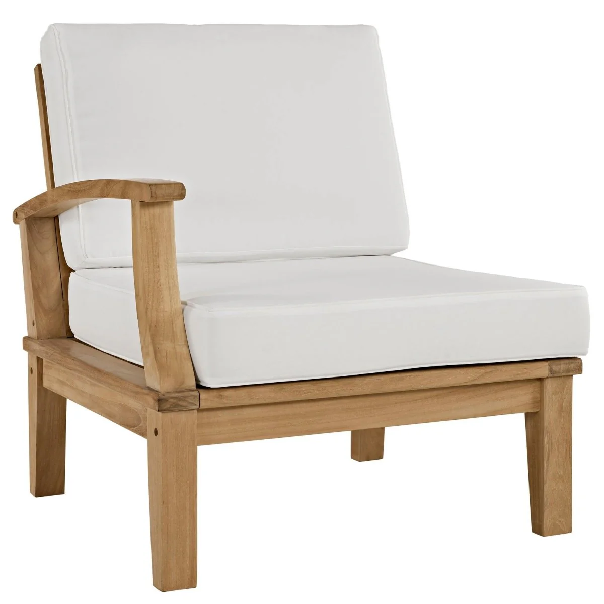 6-Piece Natural Teak Outdoor Sectional Sofa Set with Cushions for Patio & Backyard Seating - Image 27
